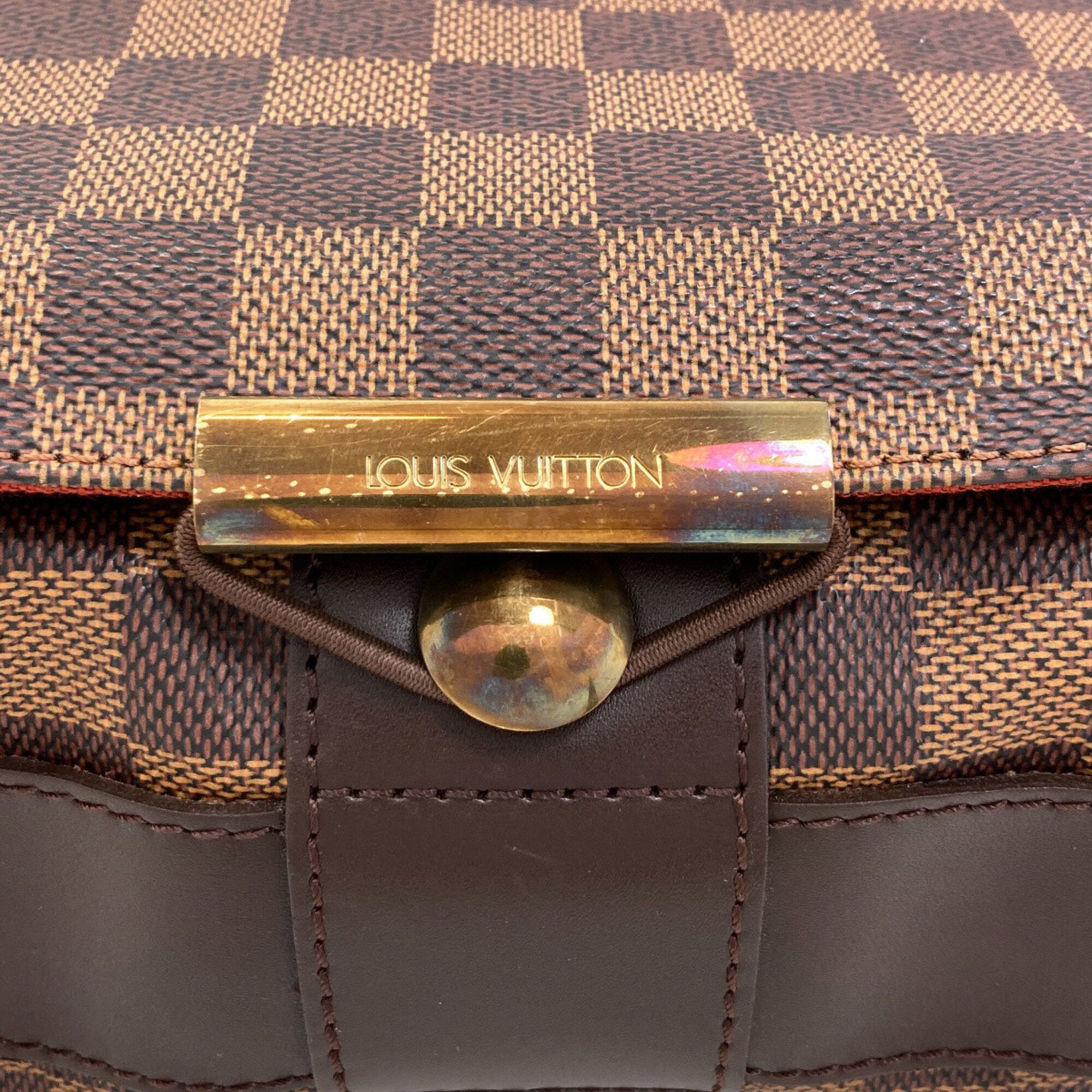 Louis Vuitton Damier Damier Canvas Ebene Damier Canvas Shoulder Bag (Pre-Owned)