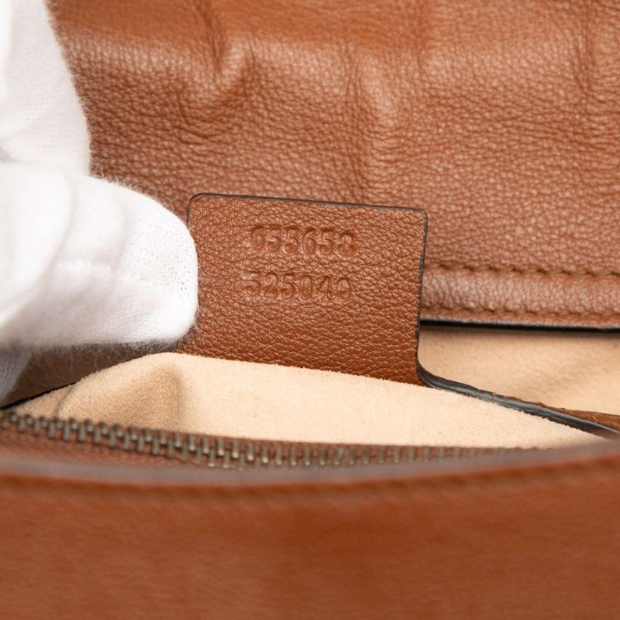 Gucci Brown Bamboo Leather Shoulder Bag Tote Bag (Pre-Owned)