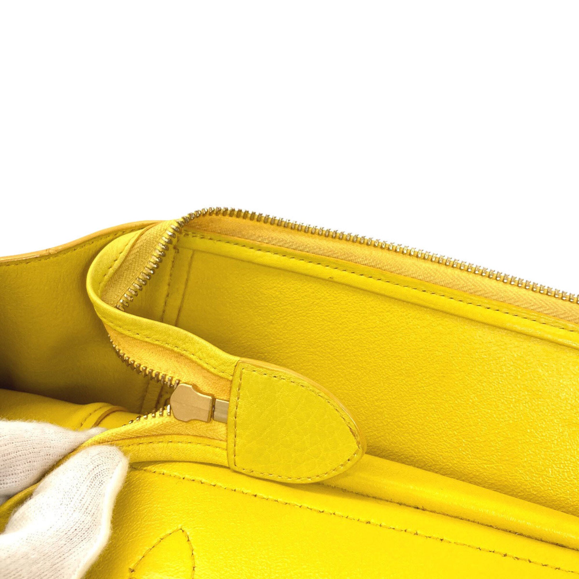 Celine Yellow Leather Handbag (Pre-Owned)