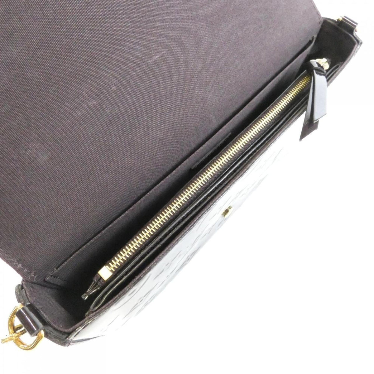 Louis Vuitton Purple Leather Pochette Pouch Shoulder Bag (Pre-Owned)