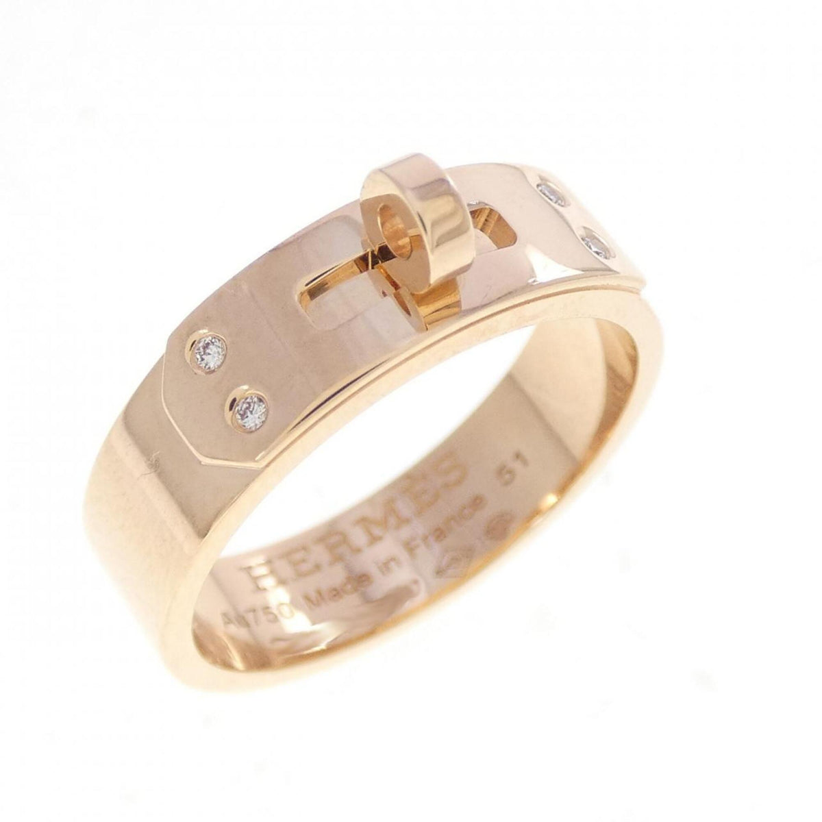 Hermes Pink Gold Pink Gold (18K) Band Ring (Pre-Owned)