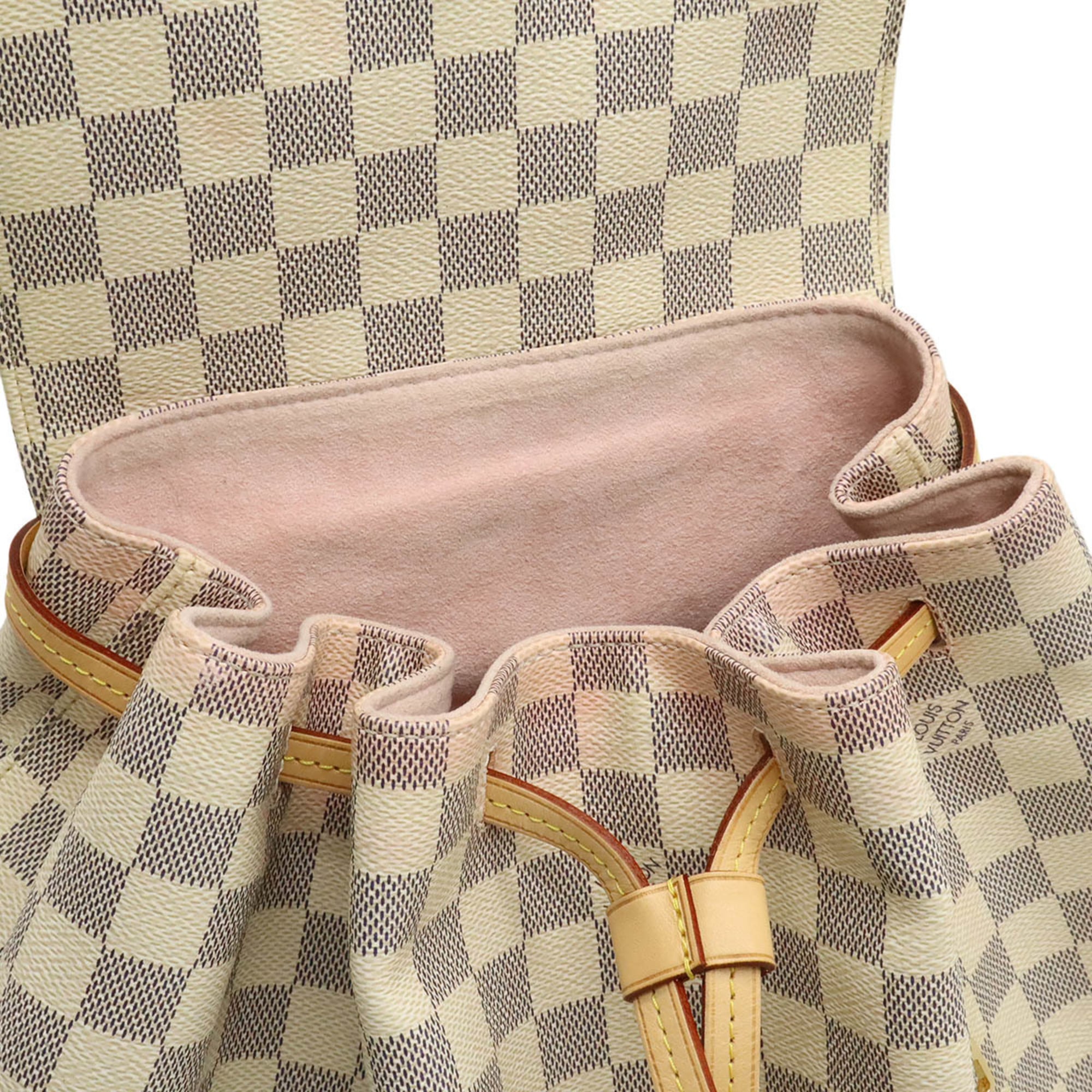 Louis Vuitton Damier Azur Ivory Damier Azur Canvas Pvc Backpack Shoulder Bag (Pre-Owned)