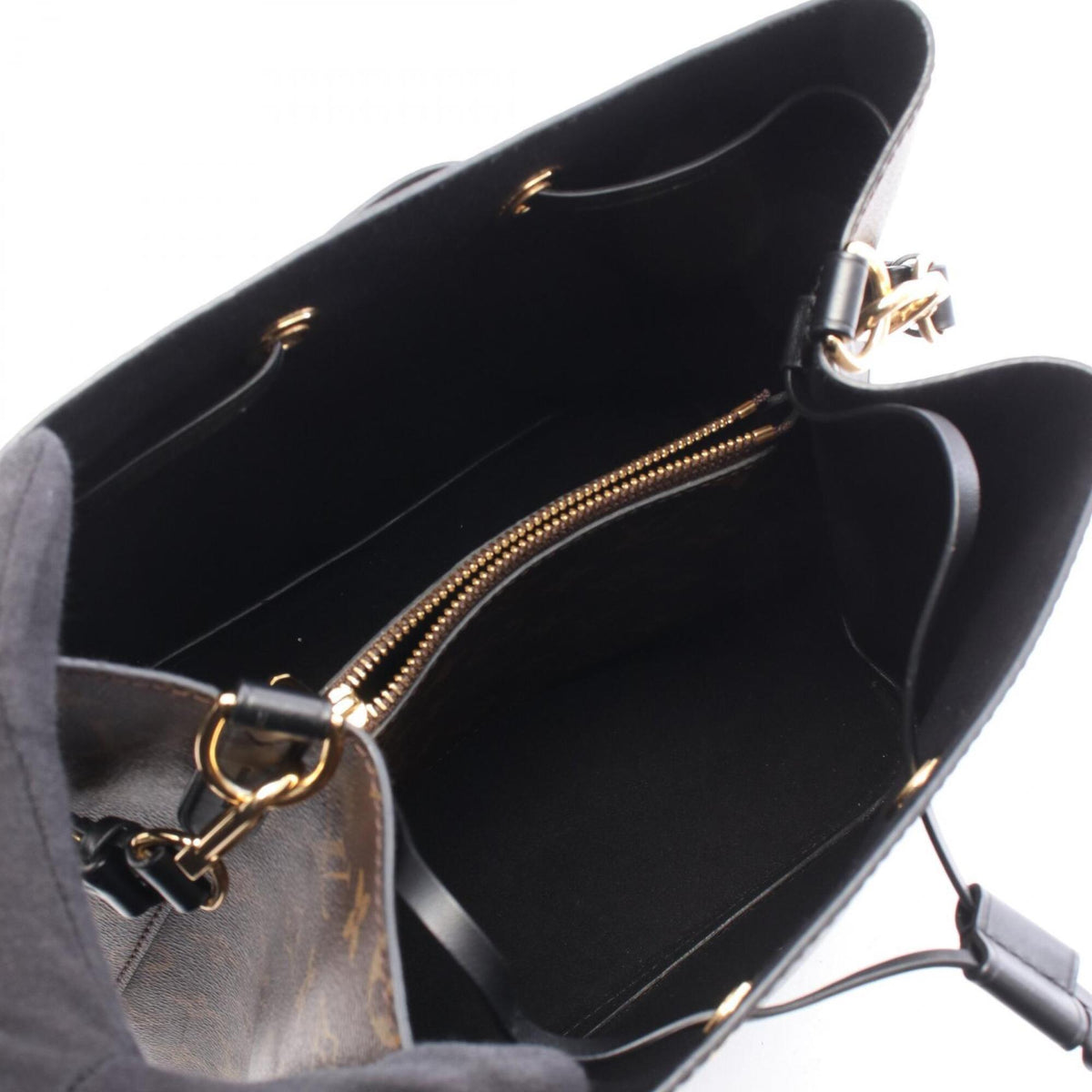 Louis Vuitton Black Brown Monogram Coated Canvas Handbag Shoulder Bag (Pre-Owned)