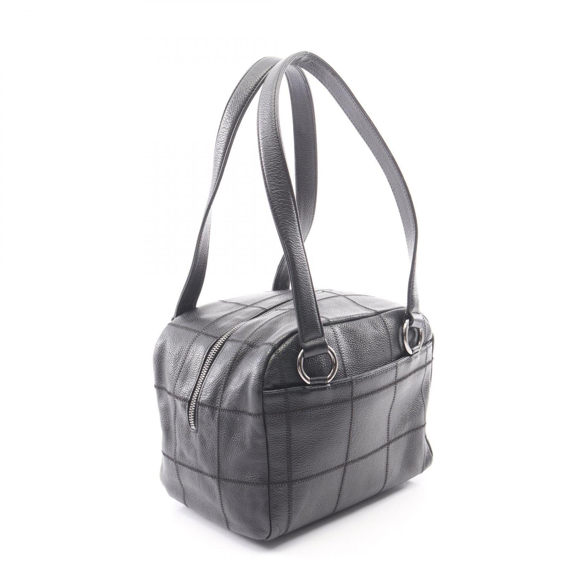 Chanel Black Grained Calfskin Handbag Tote Bag (Pre-Owned)