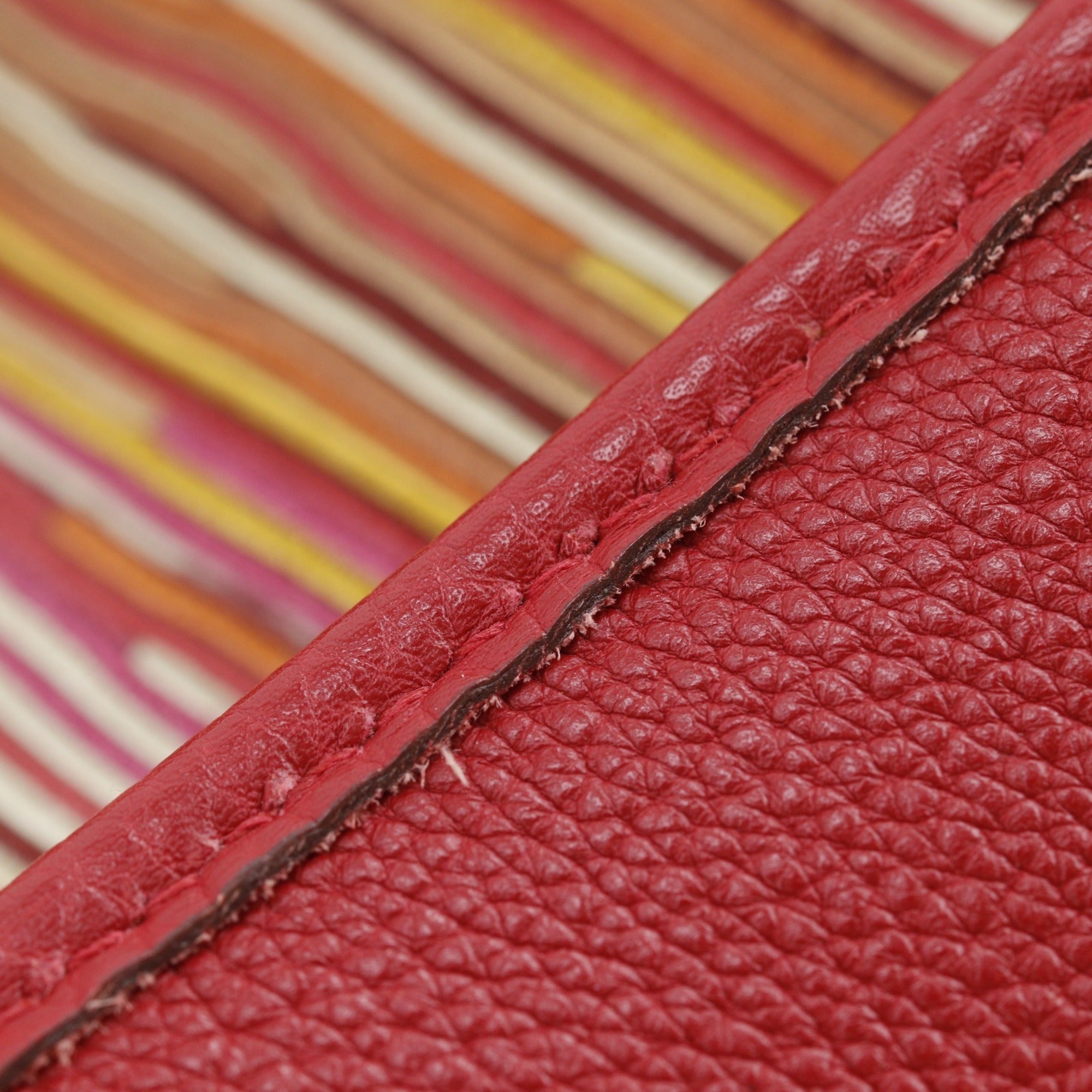 Hermes Evelyne Red Color Vibrato Leather Shoulder Bag (Pre-Owned)