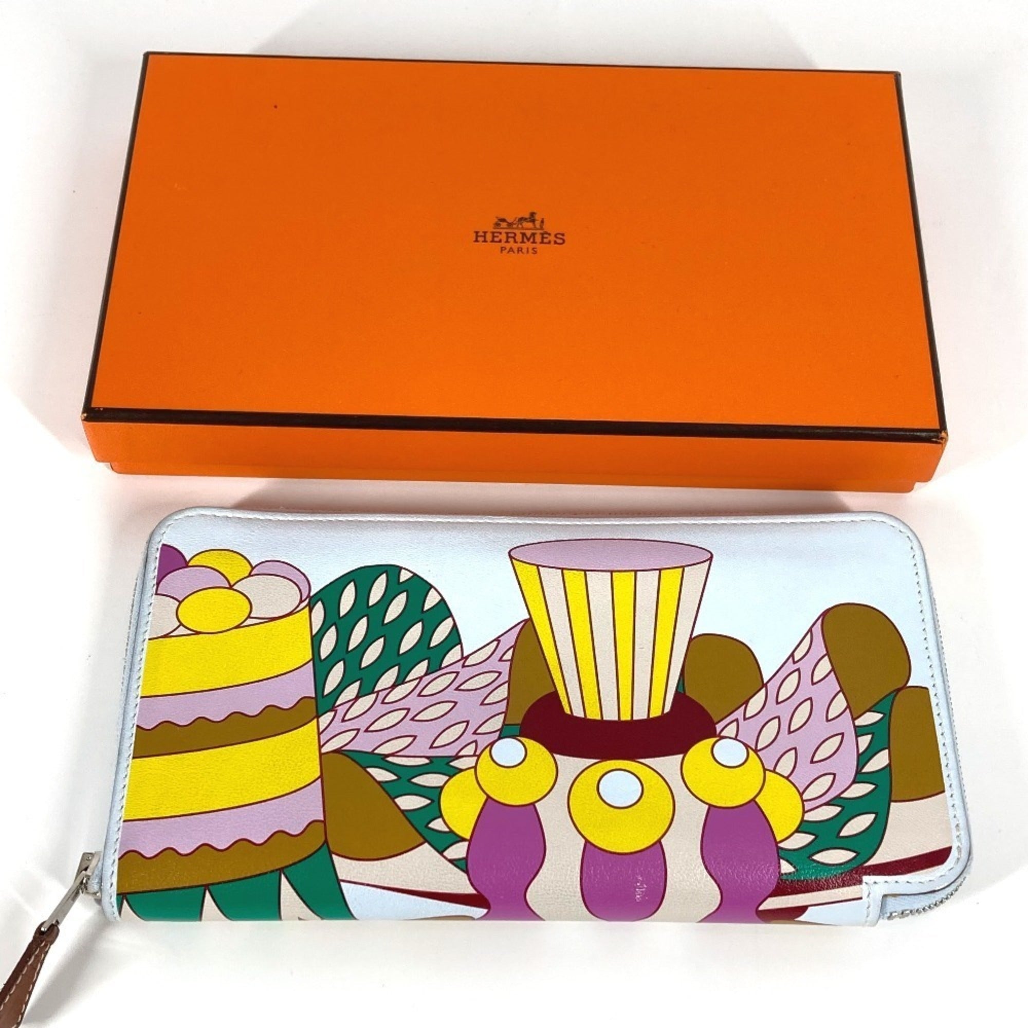 Hermes Silk'in Multi-Color Swift Leather Long Wallet (Bi-Fold) (Pre-Owned)