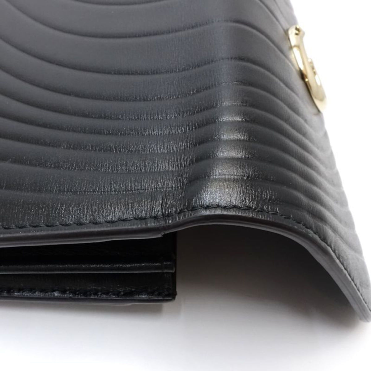 Cartier Black Leather Long Wallet (Bi-Fold) (Pre-Owned)