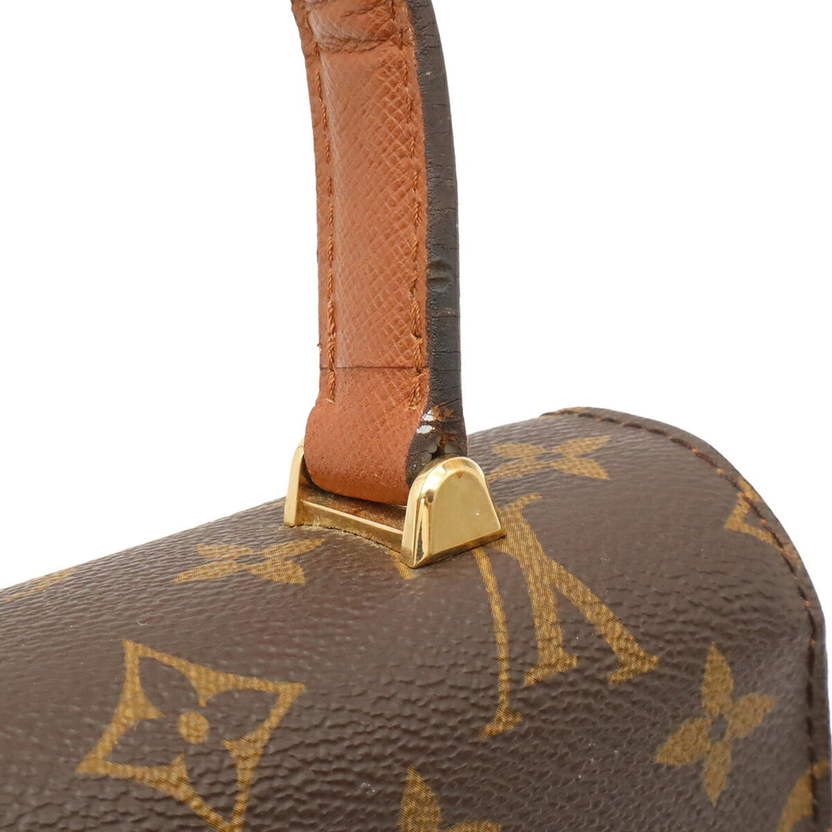 Louis Vuitton Brown Monogram Canvas Handbag (Pre-Owned)