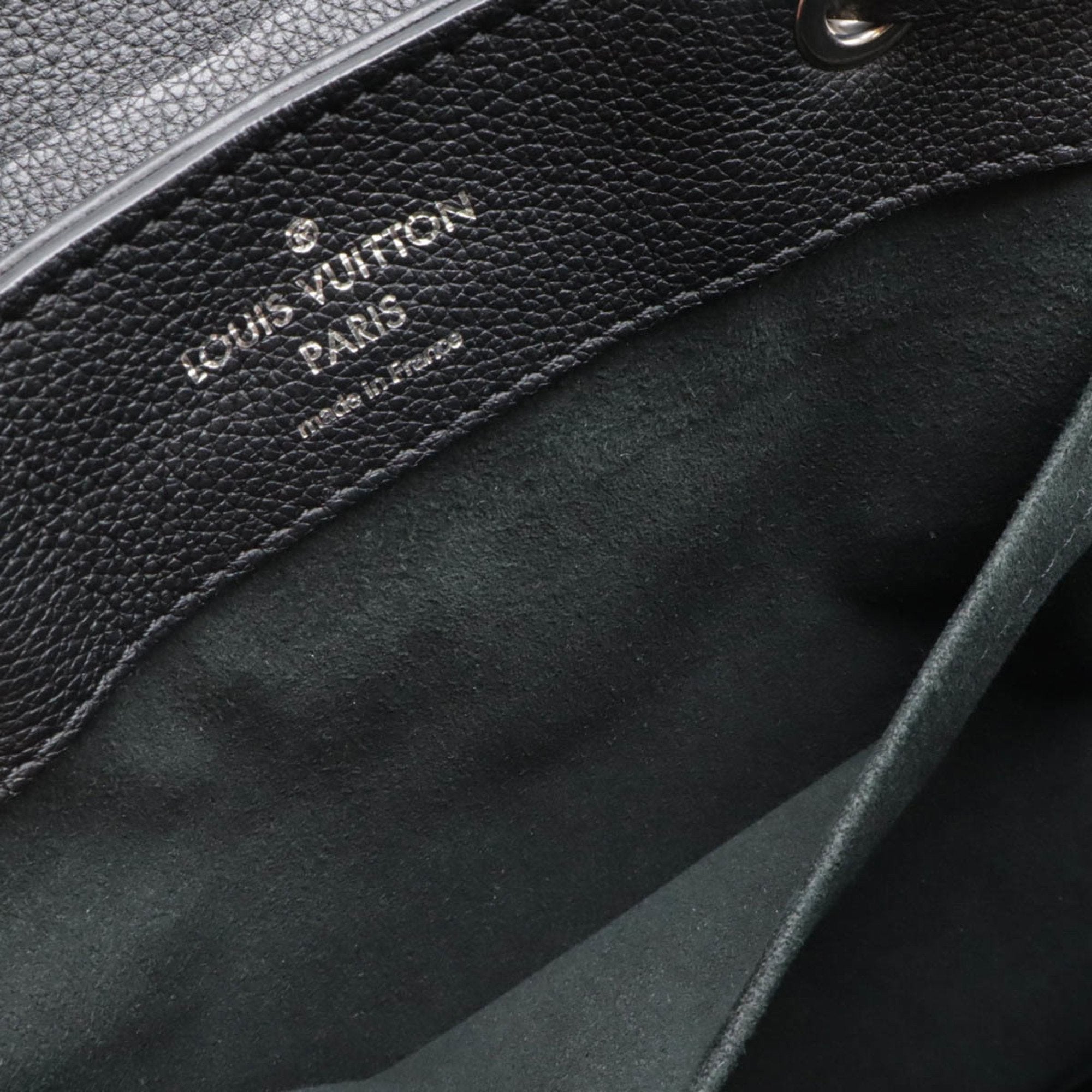 Louis Vuitton Black Noir Leather Backpack (Pre-Owned)