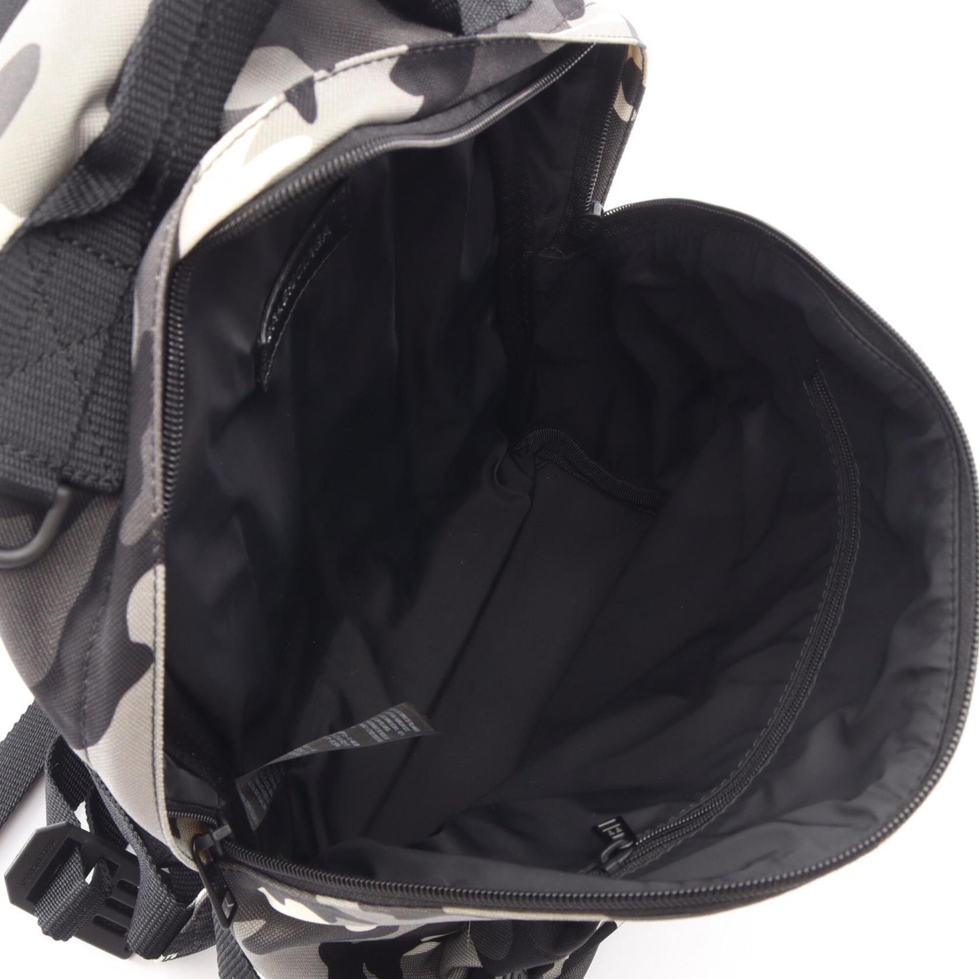 Balenciaga Black Gray White Canvas Backpack Handbag (Pre-Owned)