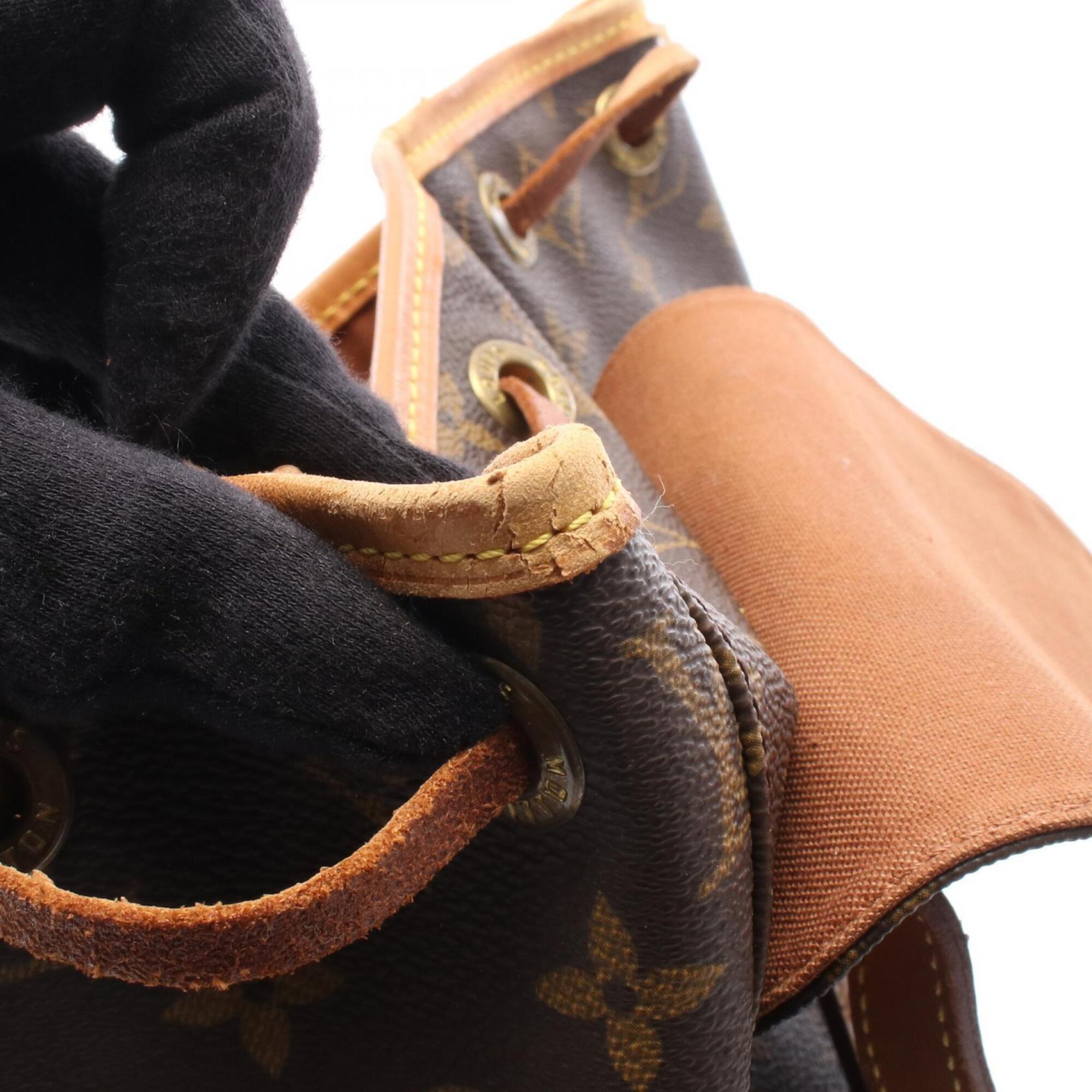 Louis Vuitton Brown Monogram Coated Canvas Backpack Handbag (Pre-Owned)