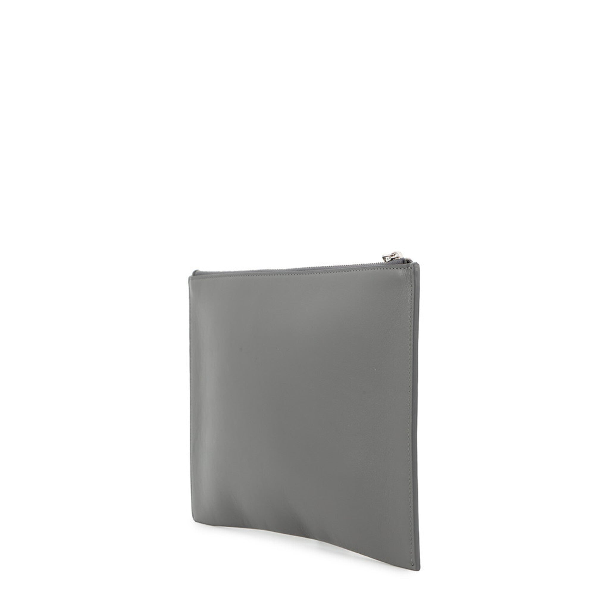 Christian Dior Gray Leather Clutch Bag Handbag (Pre-Owned)