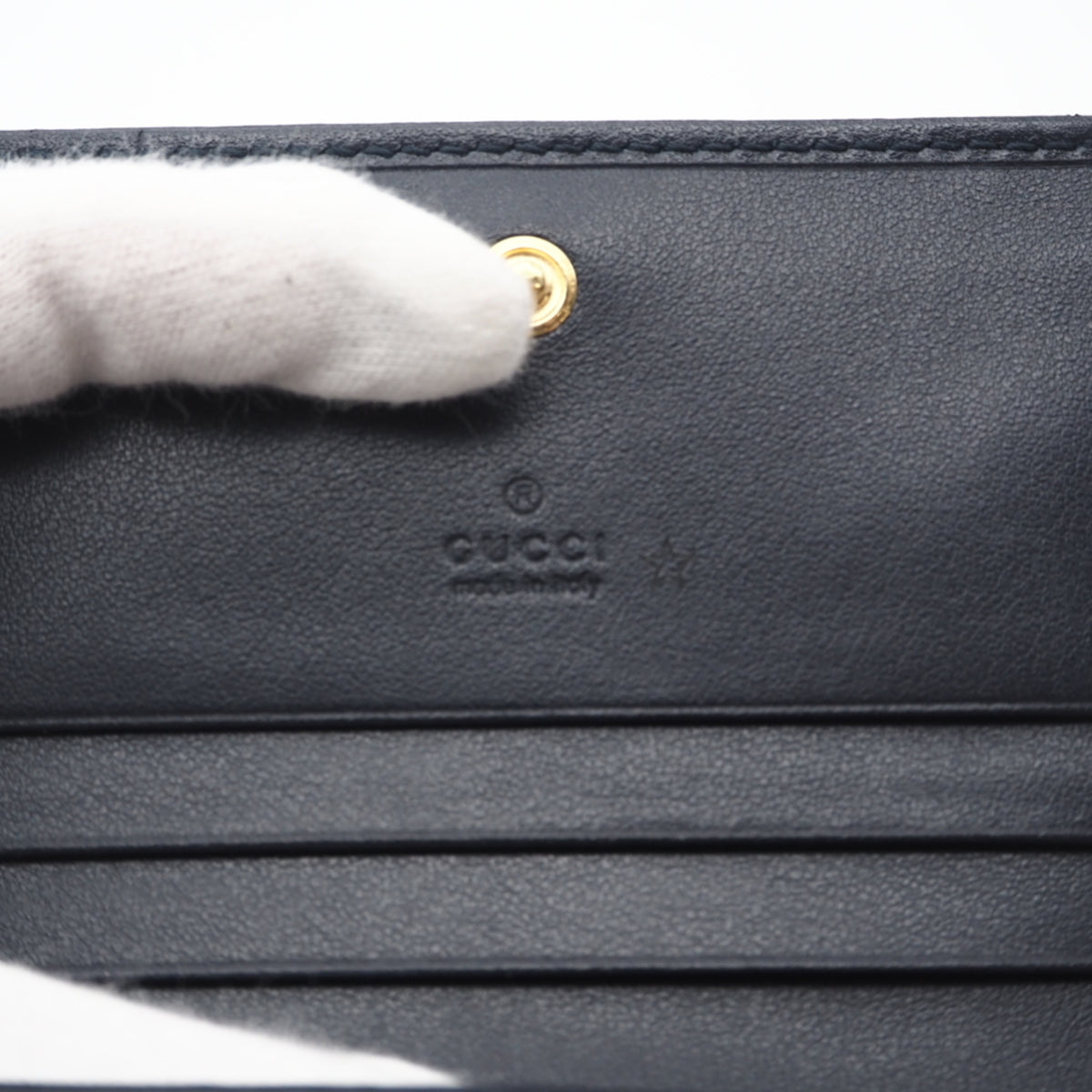 Gucci Beige Black Canvas Wallet (Bi-Fold) (Pre-Owned)