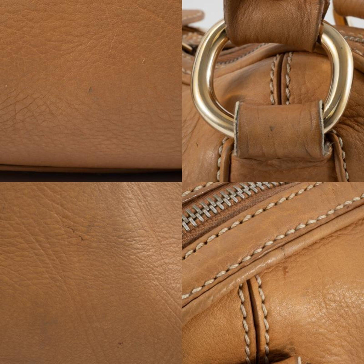 Celine Beige Leather Shoulder Bag (Pre-Owned)