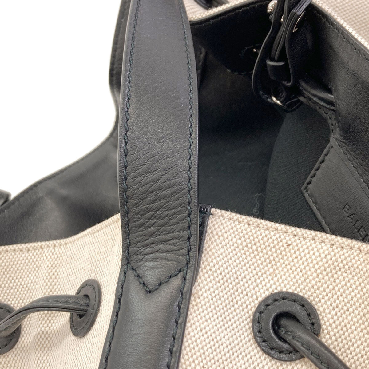 Balenciaga Black Canvas Pouch Shoulder Bag (Pre-Owned)