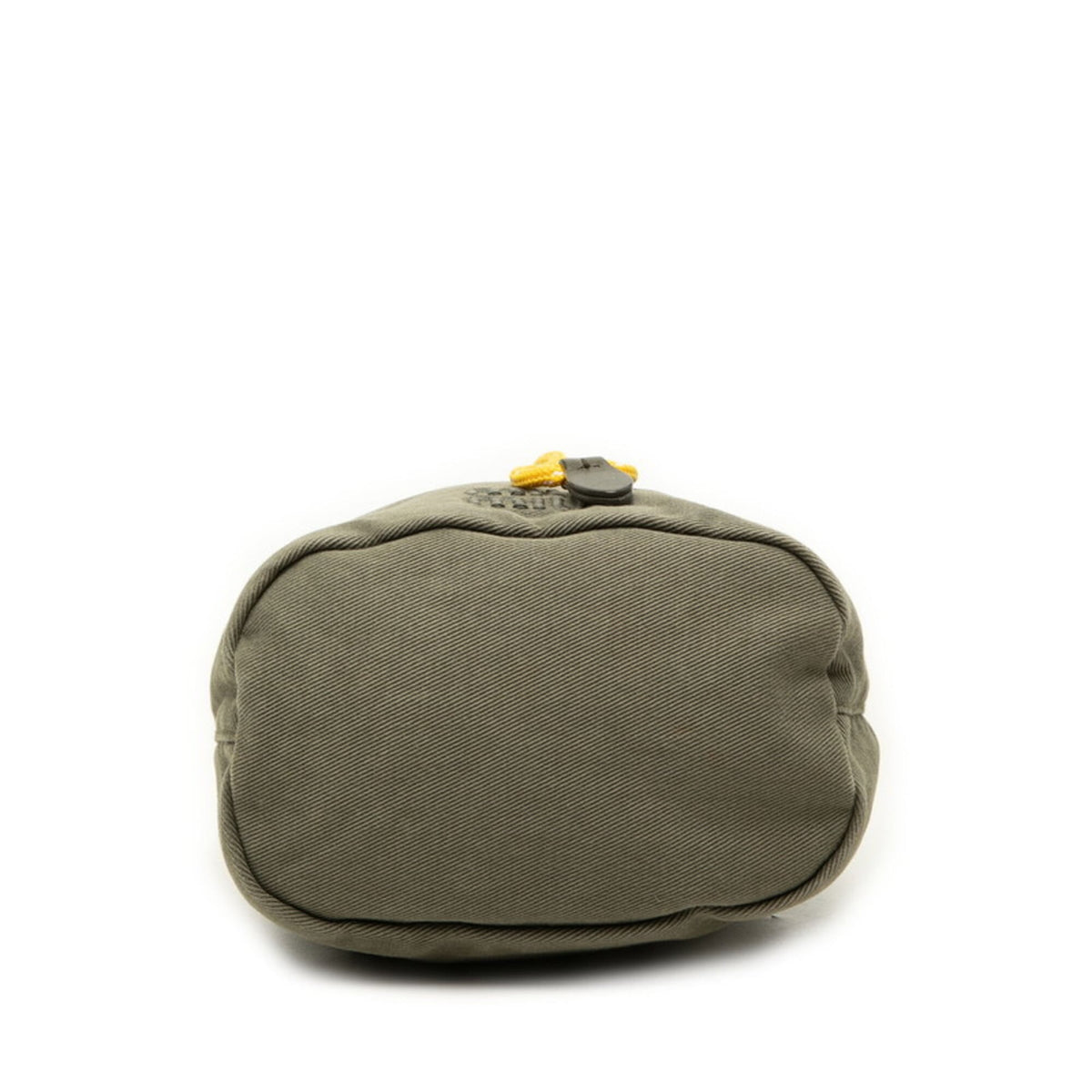 Miu Miu Green Khaki Yellow Canvas Leather Handbag Shoulder Bag (Pre-Owned)