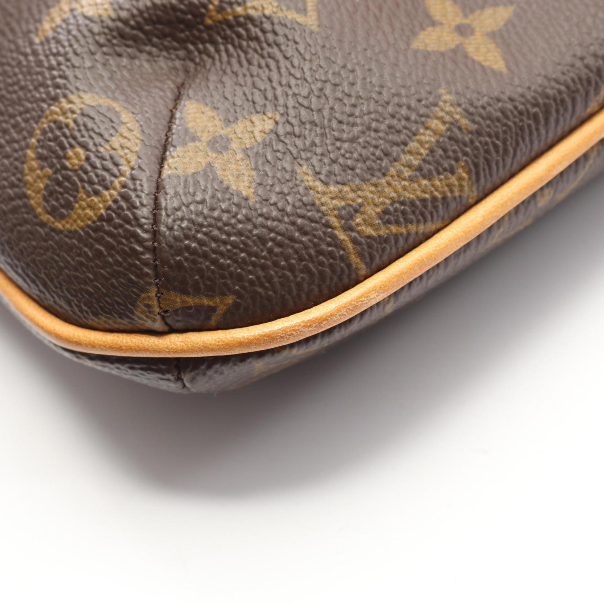 Louis Vuitton Brown Coated Canvas Leather Shoulder Bag (Pre-Owned)