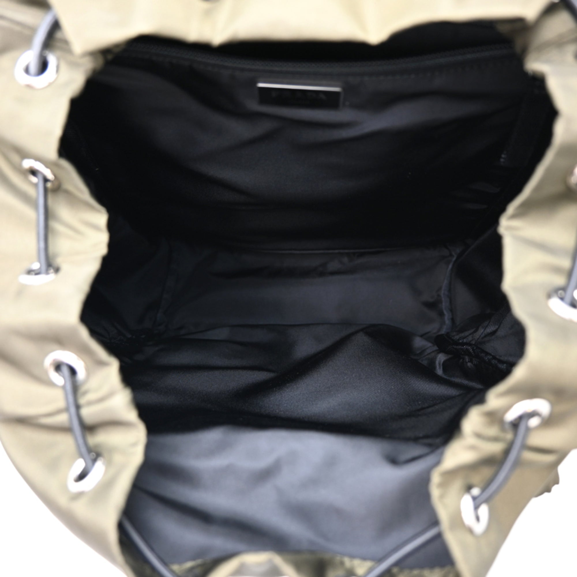 Prada Khaki Nylon Backpack (Pre-Owned)