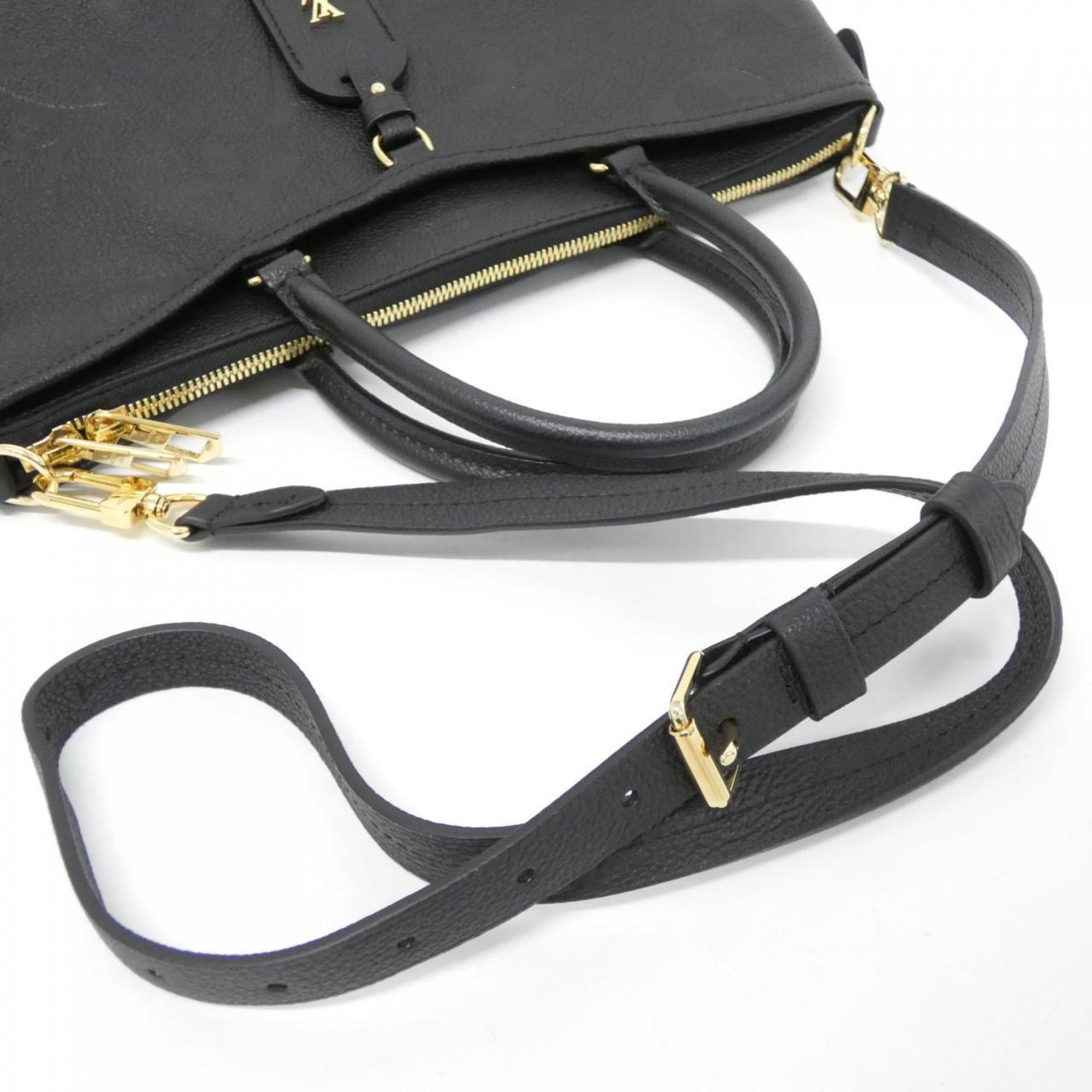 Louis Vuitton Black Leather Handbag (Pre-Owned)
