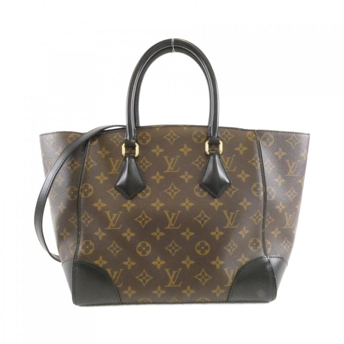 Louis Vuitton Black Coated Canvas Handbag (Pre-Owned)