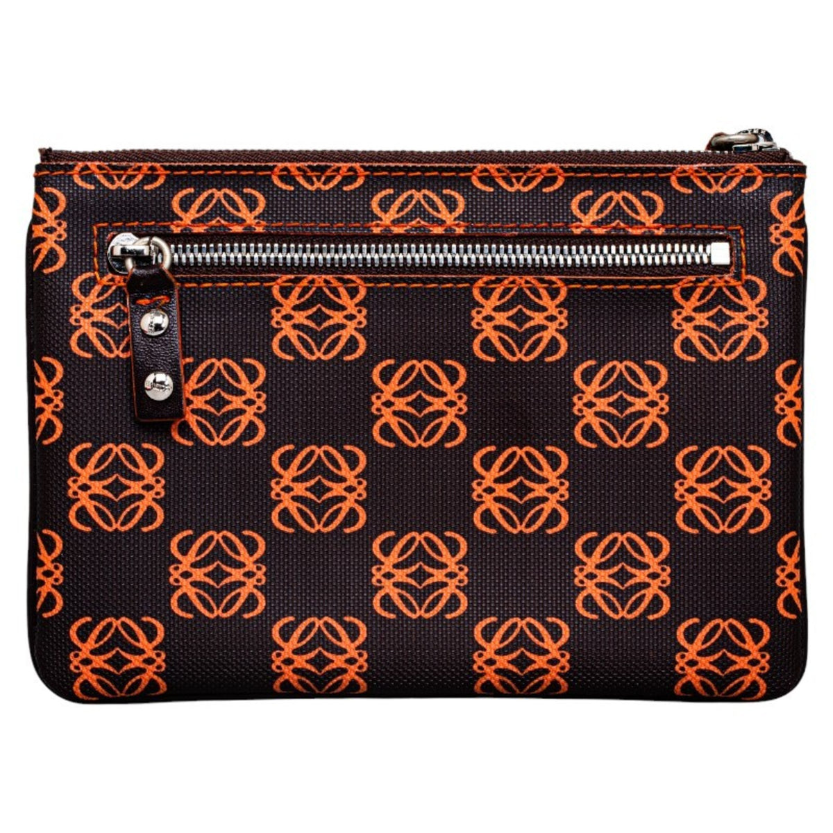 Loewe Black Orange Pvc Leather Pouch (Pre-Owned)