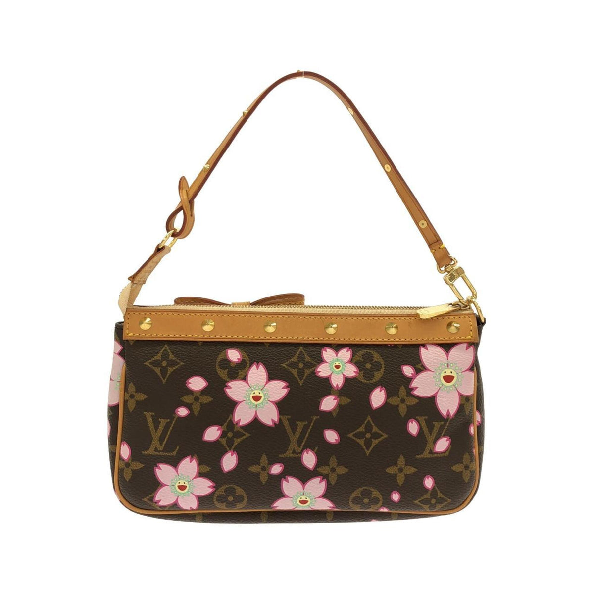 Louis Vuitton Marron Monogram Coated Canvas Pochette Pouch (Pre-Owned)