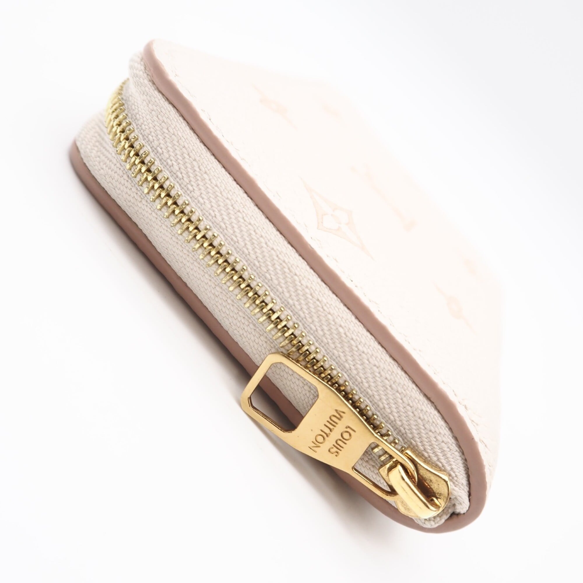 Louis Vuitton Monogram Empreinte Pink Beige Leather Coin Purse/Coin Case (Pre-Owned)