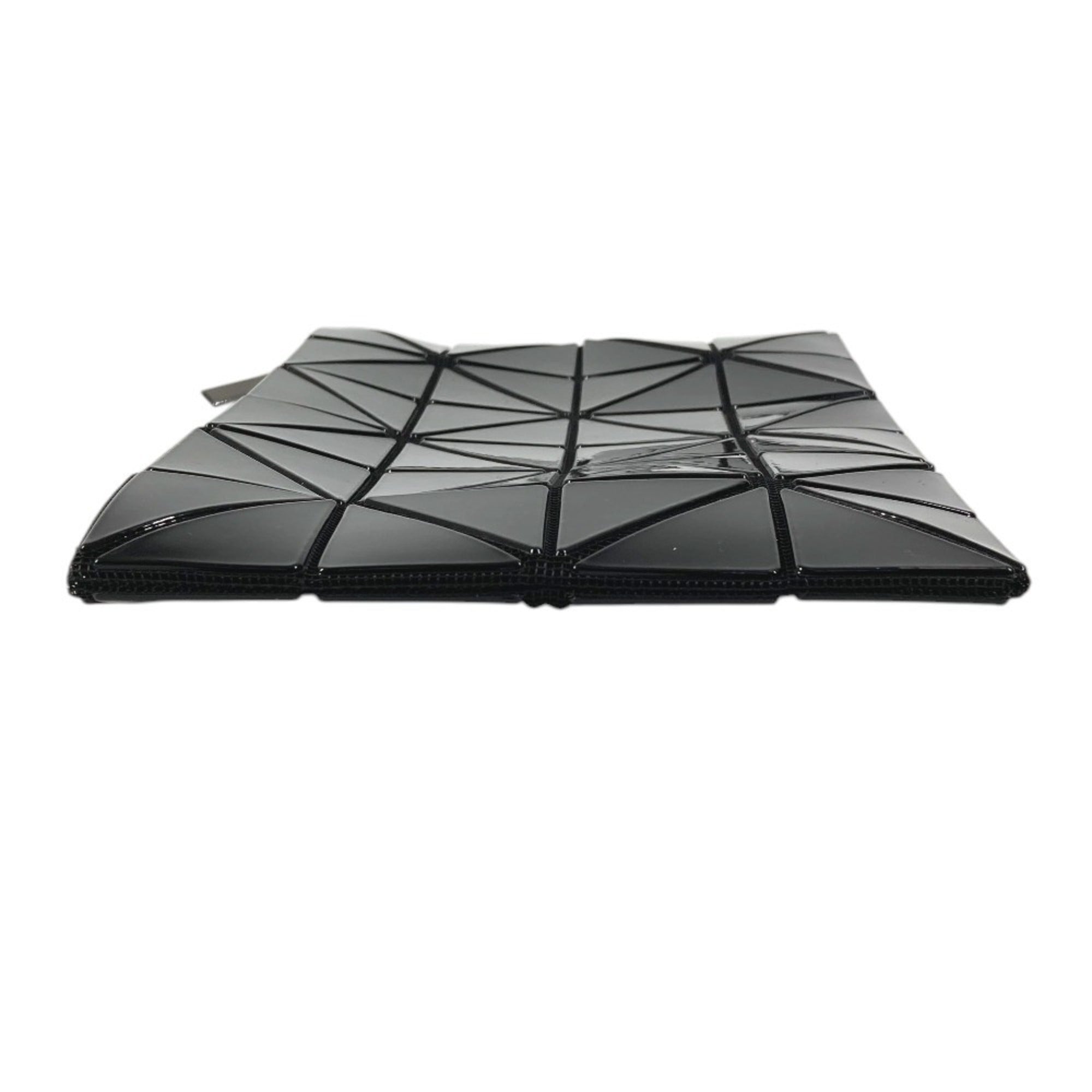 Issey Miyake Black Pvc Clutch Bag Handbag (Pre-Owned)