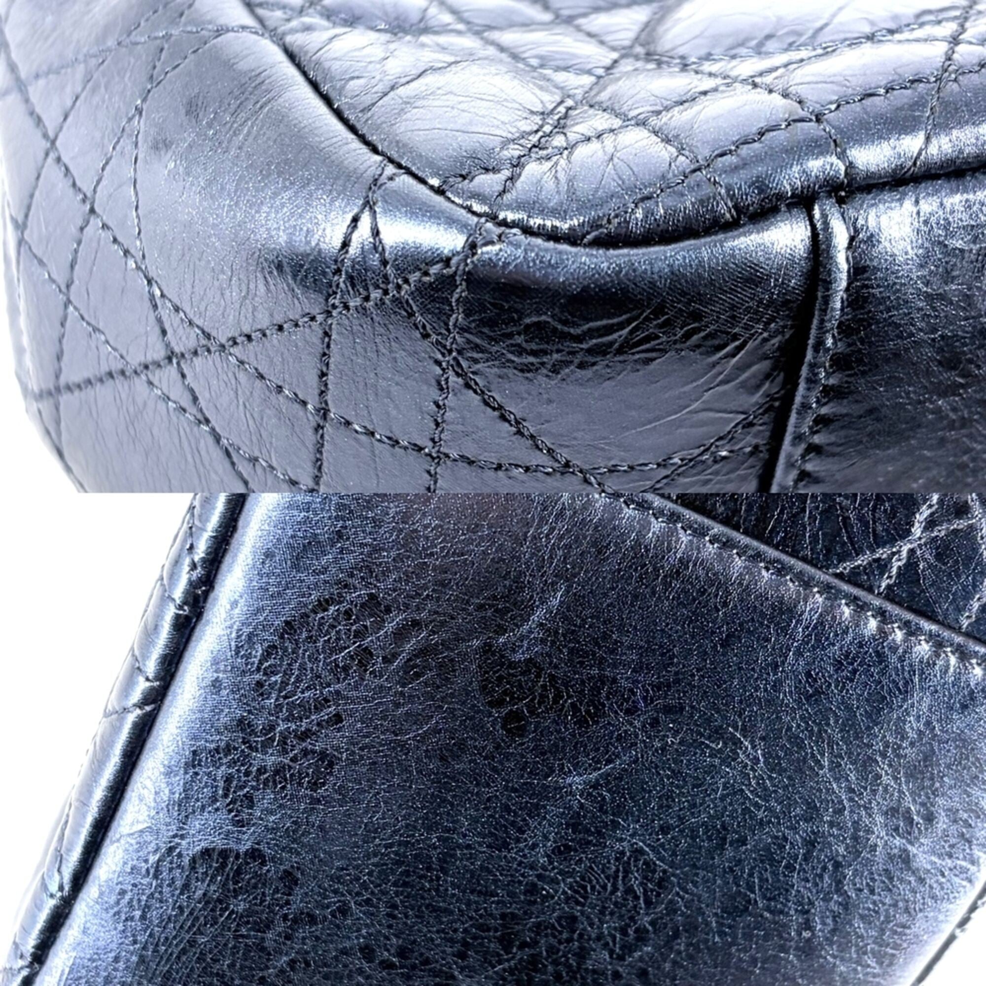 Christian Dior Blue Metallic Leather Handbag Shoulder Bag (Pre-Owned)