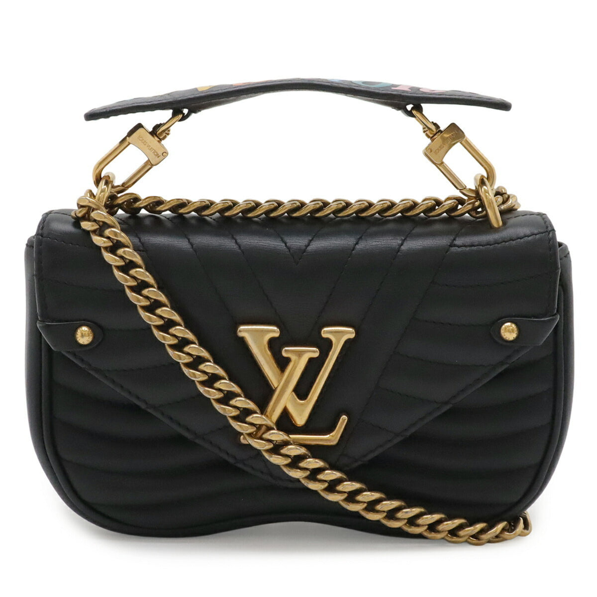 Louis Vuitton Black Noir Leather Shoulder Bag (Pre-Owned)