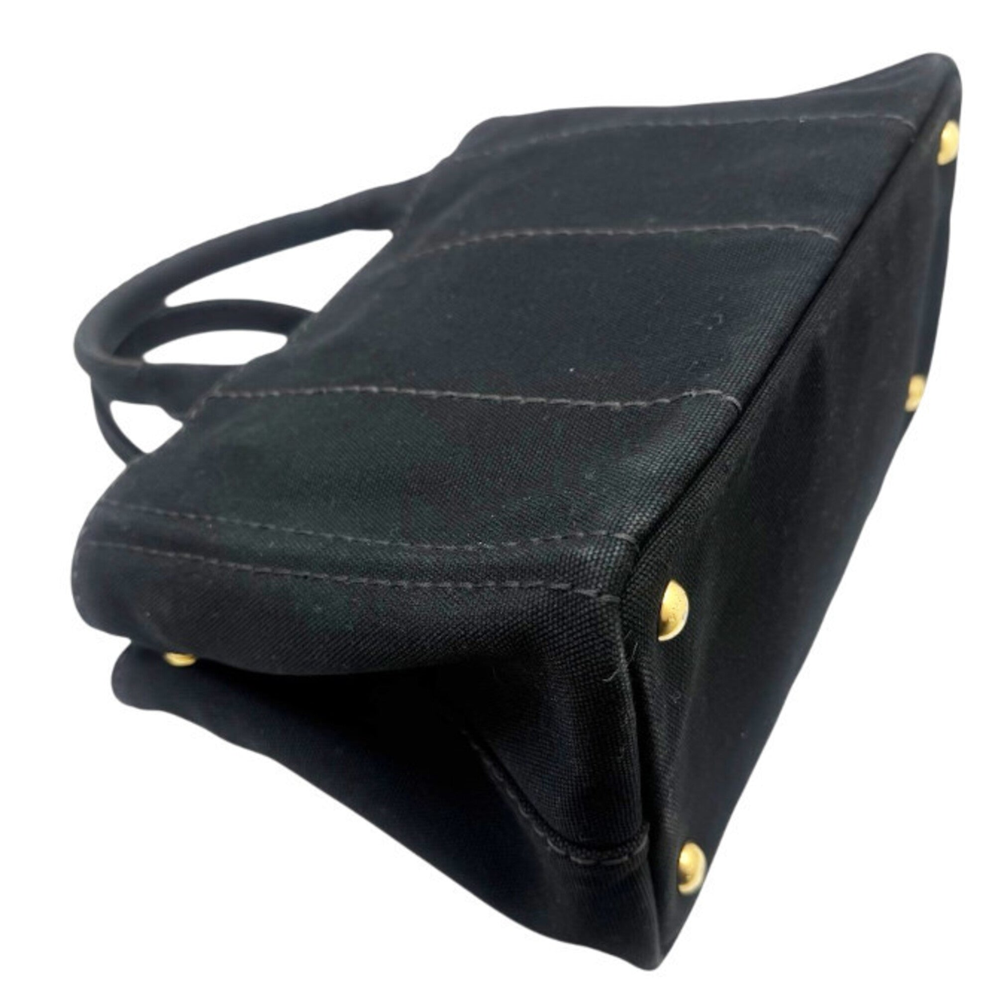 Prada Black Canvas Handbag Shoulder Bag (Pre-Owned)