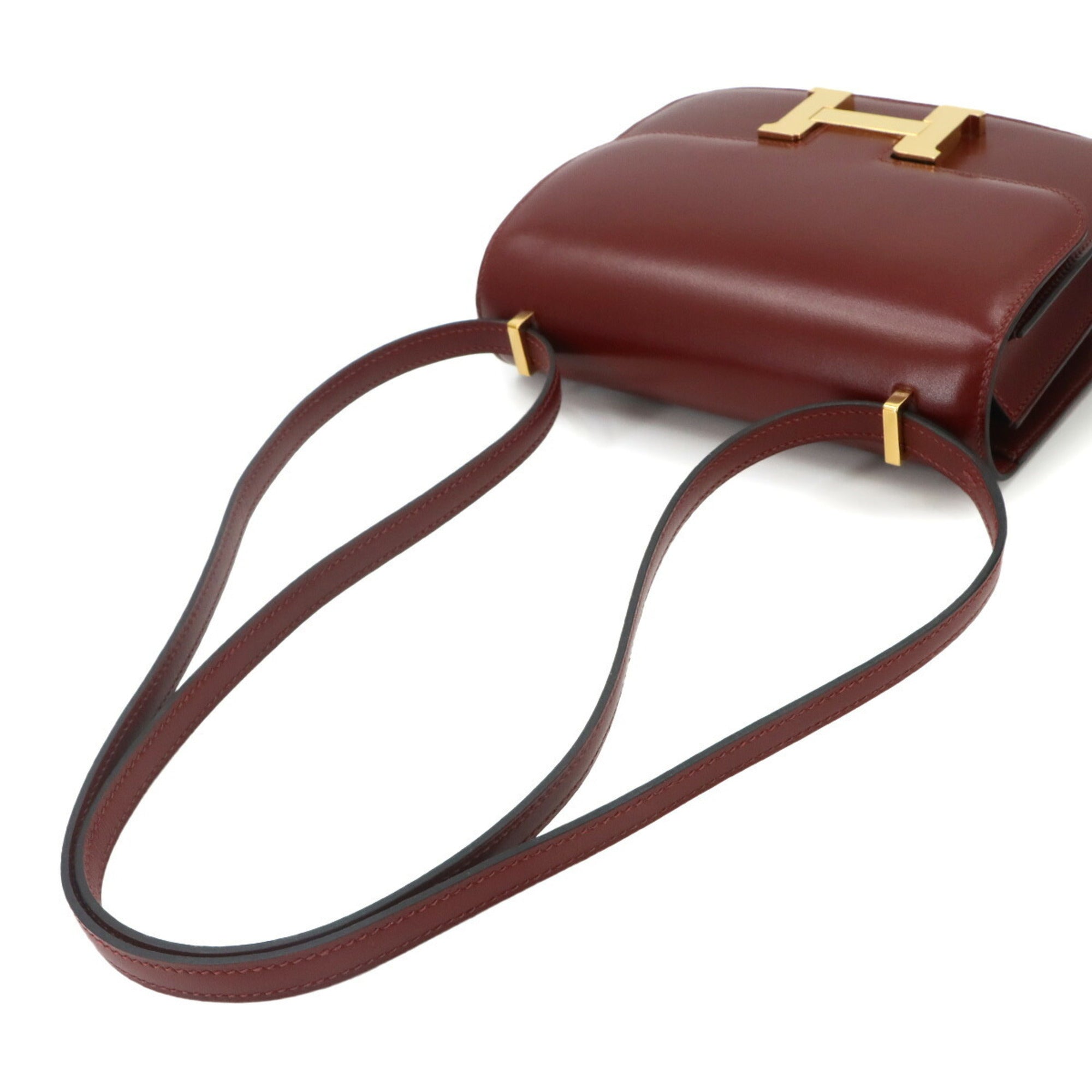 Hermes Constance Rouge H Box Calf Leather Handbag Shoulder Bag (Pre-Owned)