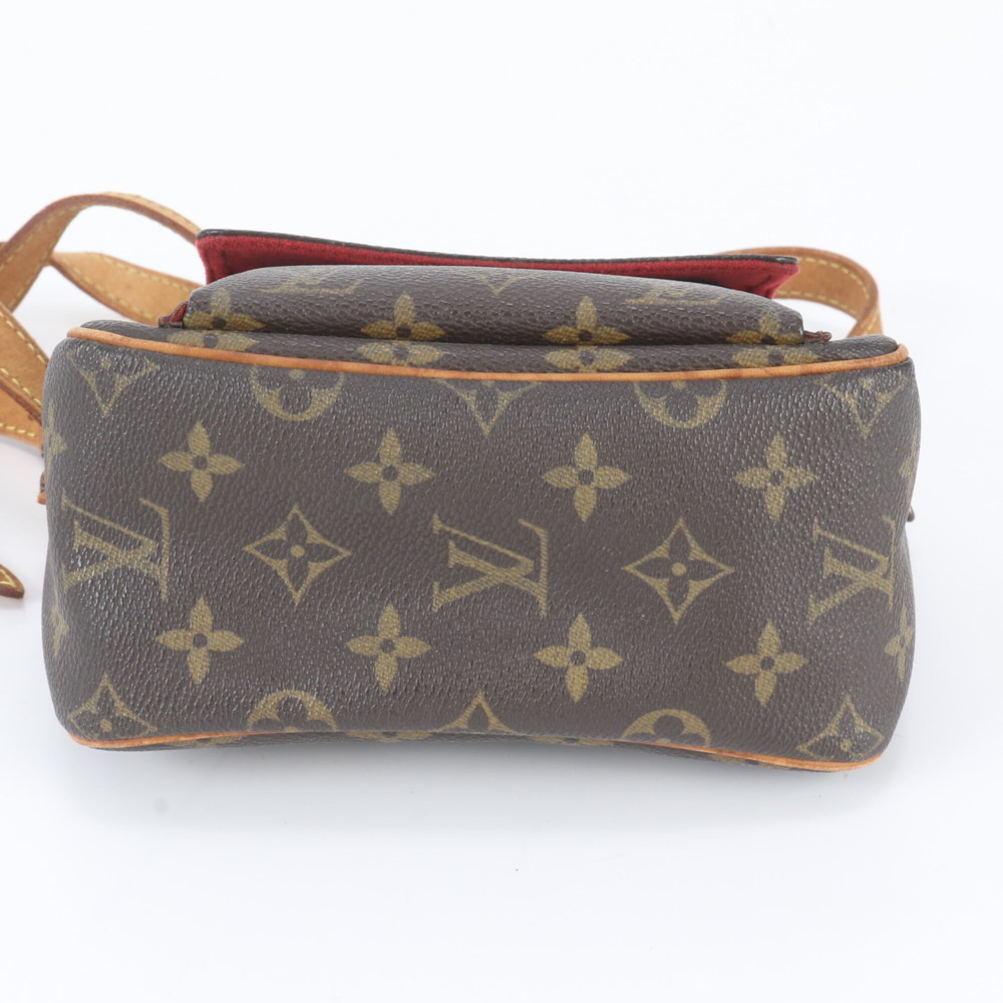 Louis Vuitton Monogram Brown Leather Coated Canvas Shoulder Bag (Pre-Owned)
