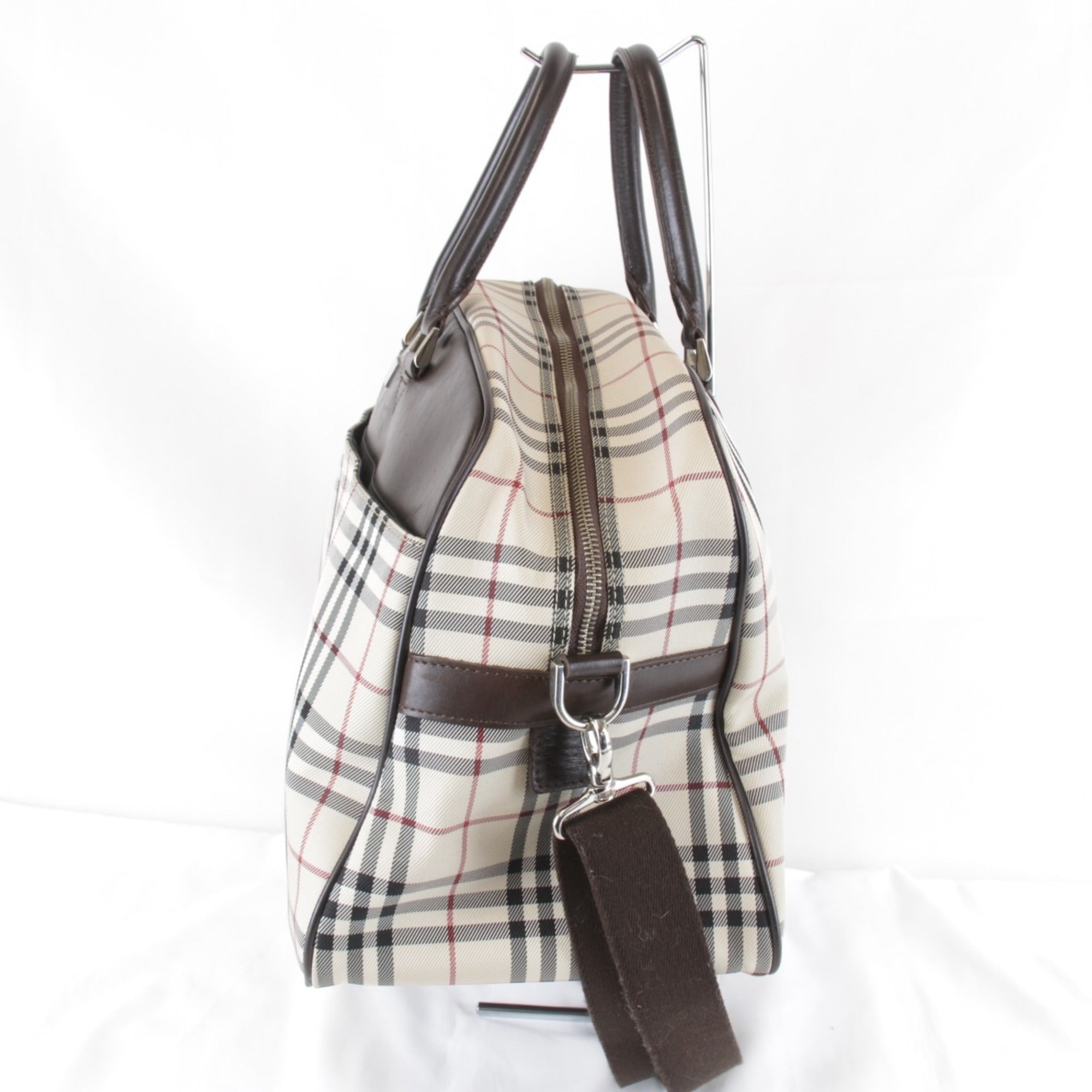 Burberry Beige Canvas Boston Bag (Pre-Owned)