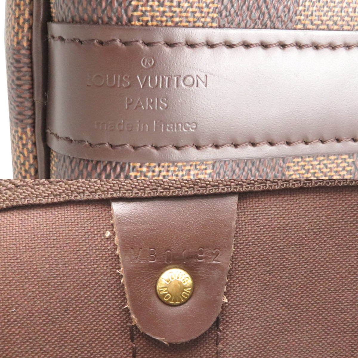 Louis Vuitton Brown Damier Canvas Boston Bag (Pre-Owned)