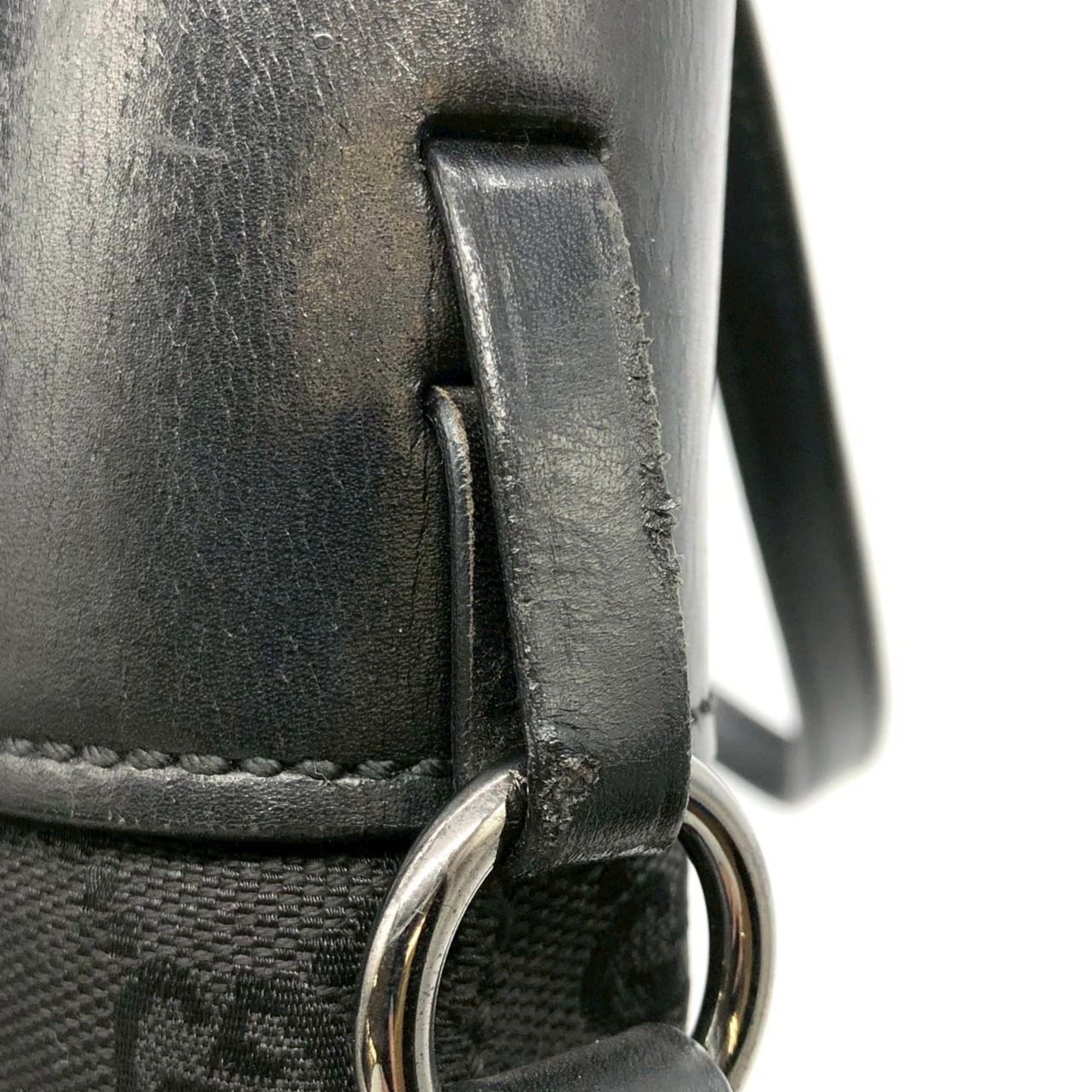 Gucci Gg Canvas Black Gg Canvas Handbag Tote Bag (Pre-Owned)