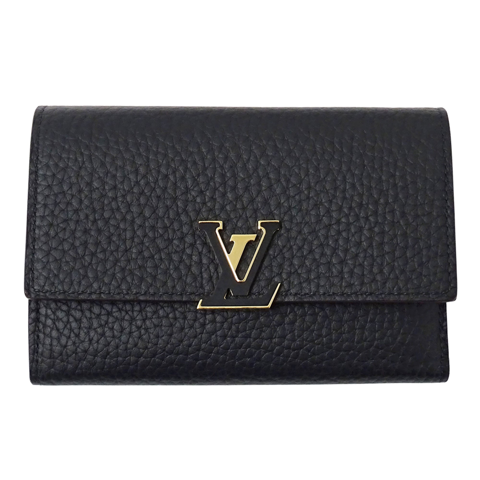 Louis Vuitton Black Hot Pink Noir Leather Wallet (Bi-Fold) (Pre-Owned)