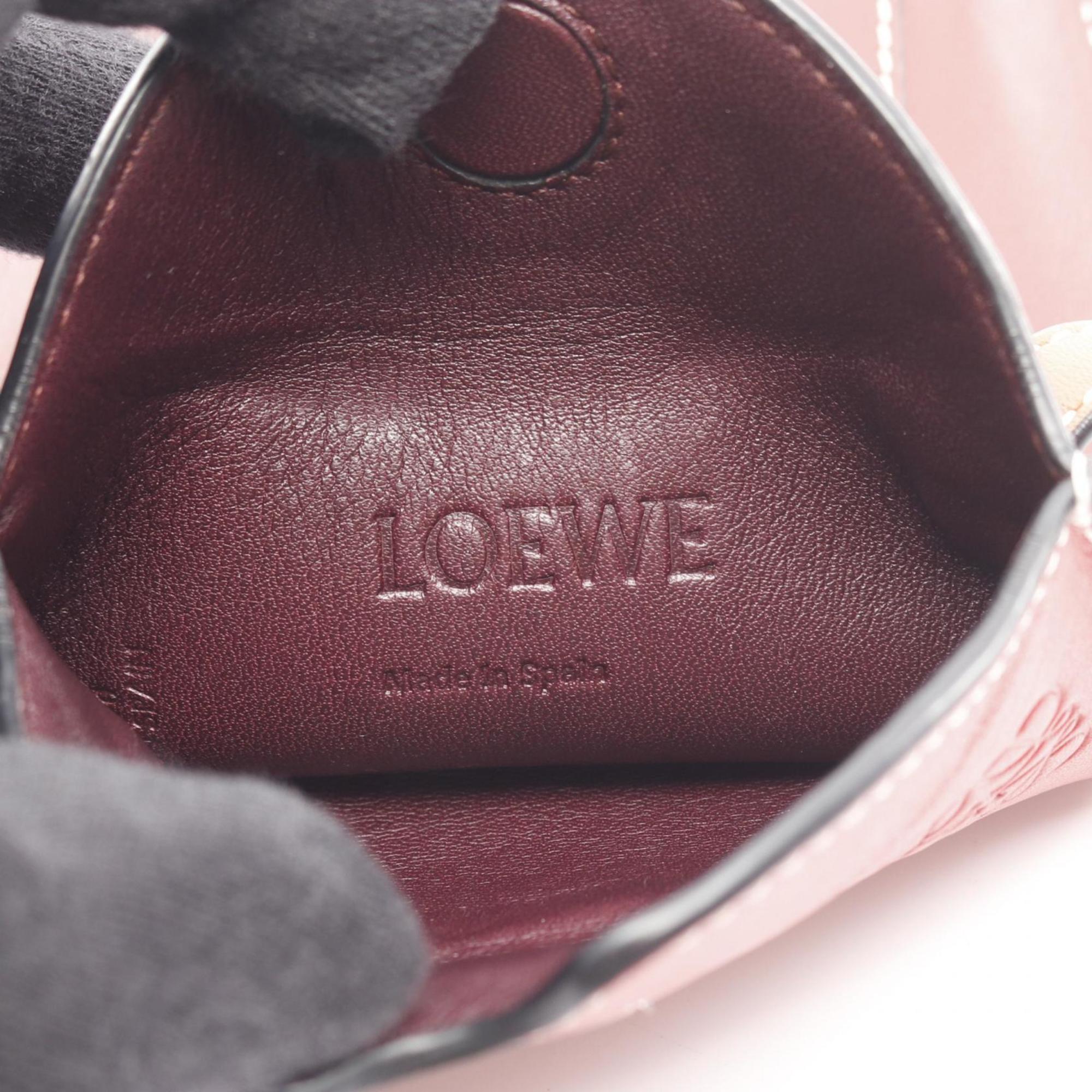 Loewe Brown Red Color Leather Shoulder Bag (Pre-Owned)