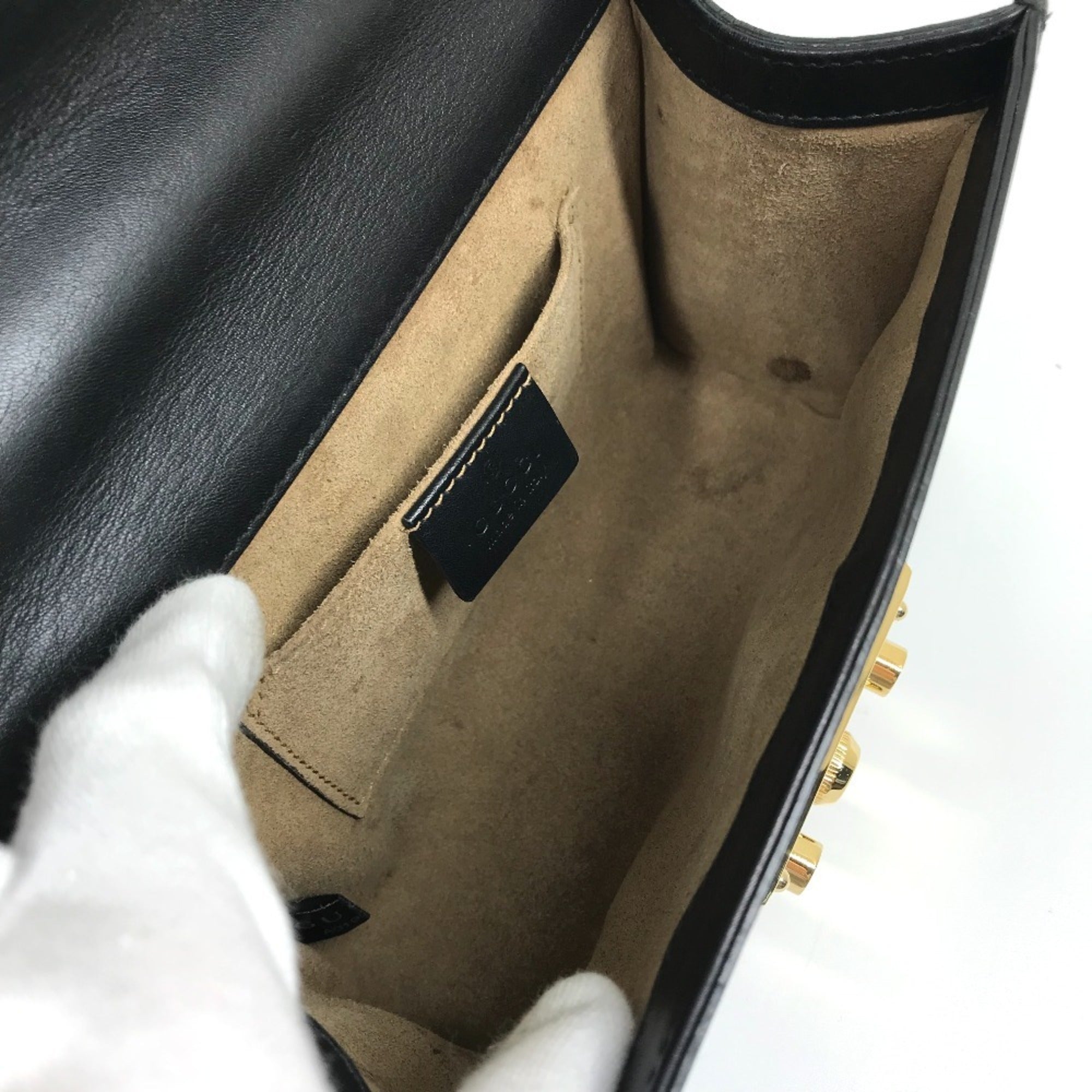 Gucci Black Leather Shoulder Bag (Pre-Owned)