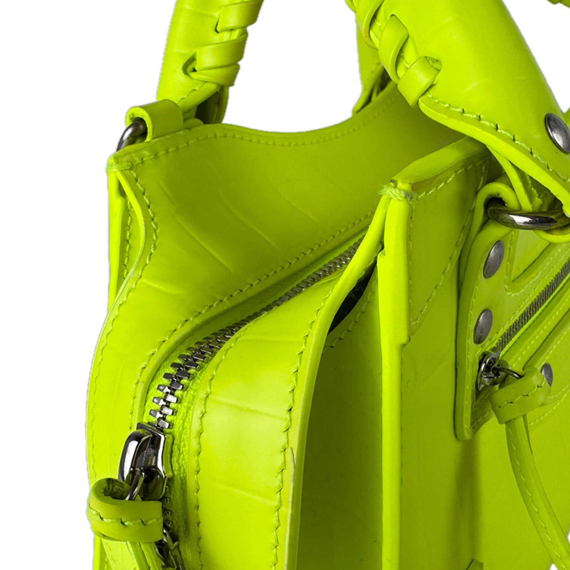 Balenciaga Yellow Leather Handbag Shoulder Bag (Pre-Owned)