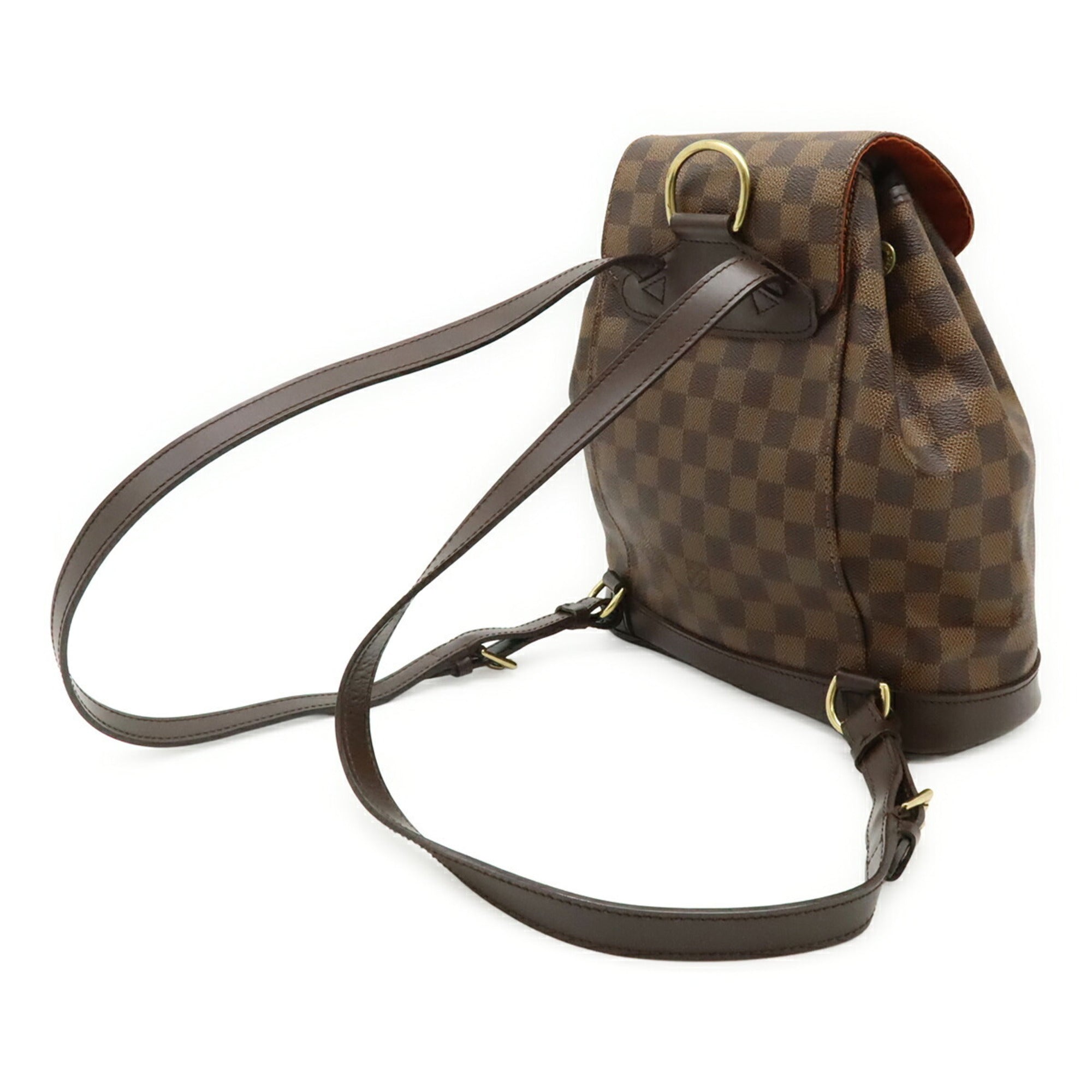 Louis Vuitton Brown Damier Canvas White Pvc Backpack Shoulder Bag (Pre-Owned)