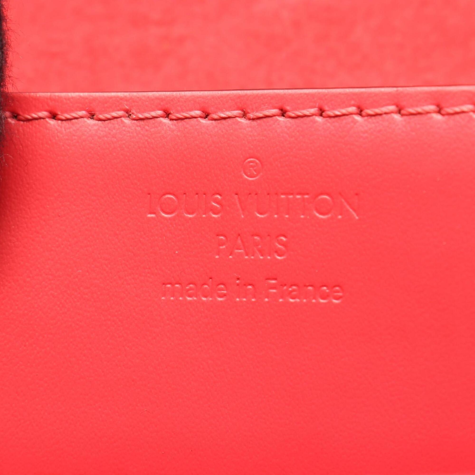Louis Vuitton Red Color Leather Handbag Shoulder Bag (Pre-Owned)