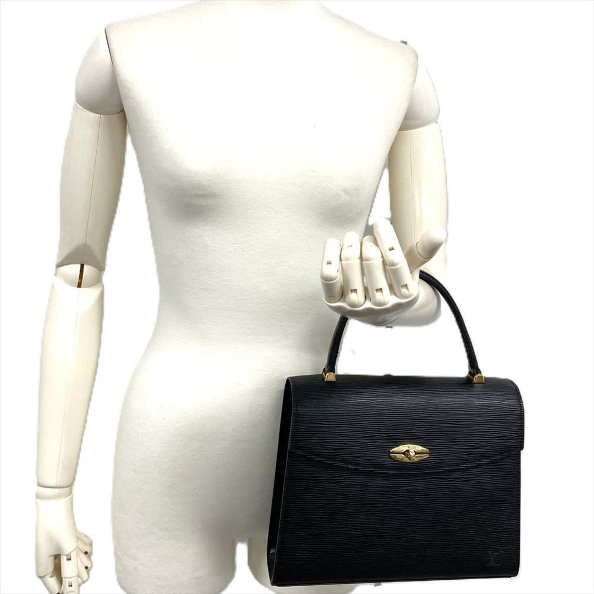 Louis Vuitton Black Noir Epi Leather Handbag (Pre-Owned)