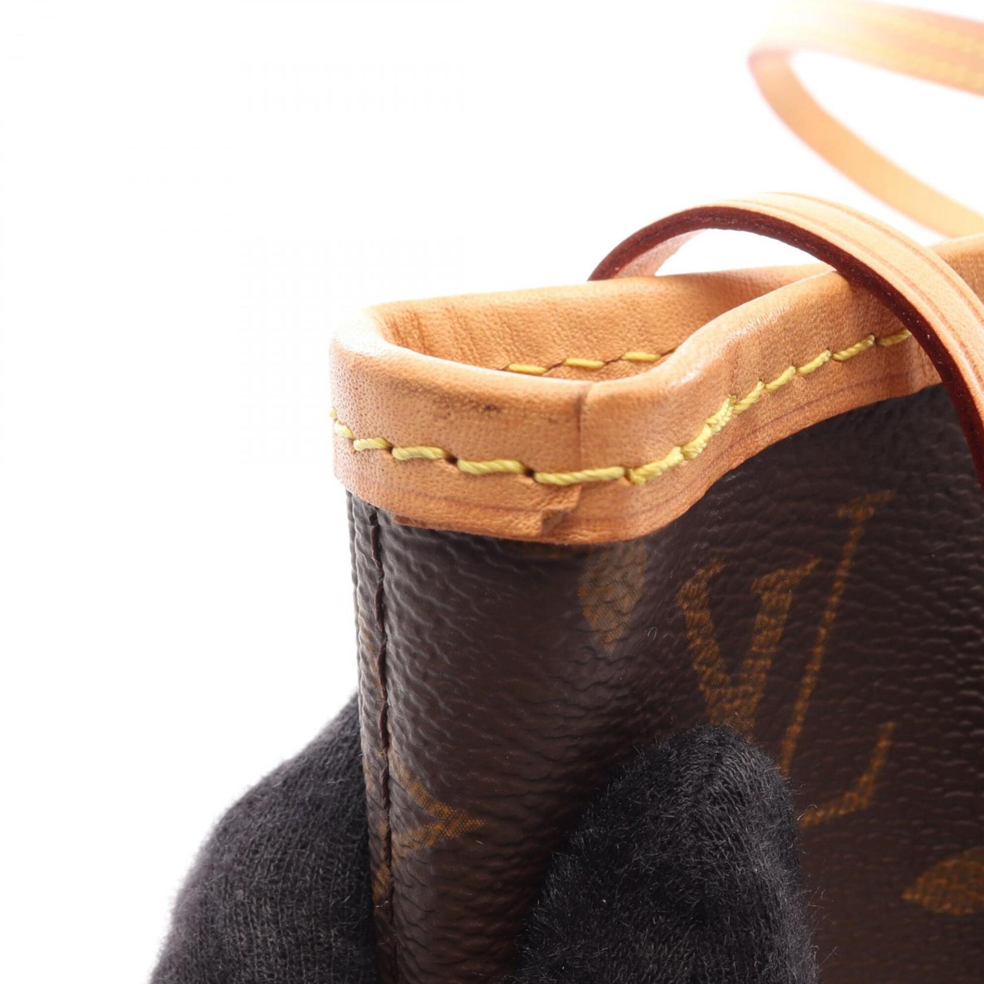 Louis Vuitton Brown Coated Canvas Leather Handbag Tote Bag (Pre-Owned)
