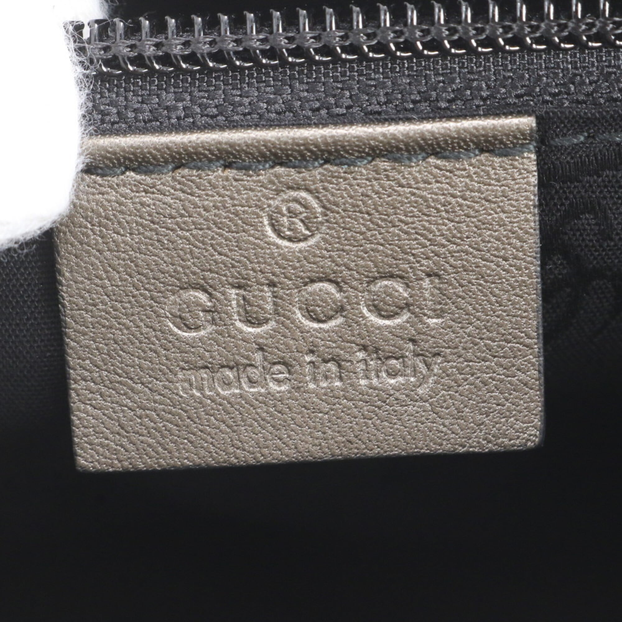 Gucci Gg Imprimé Green Khaki Metallic Leather Coated Canvas Handbag Tote Bag (Pre-Owned)