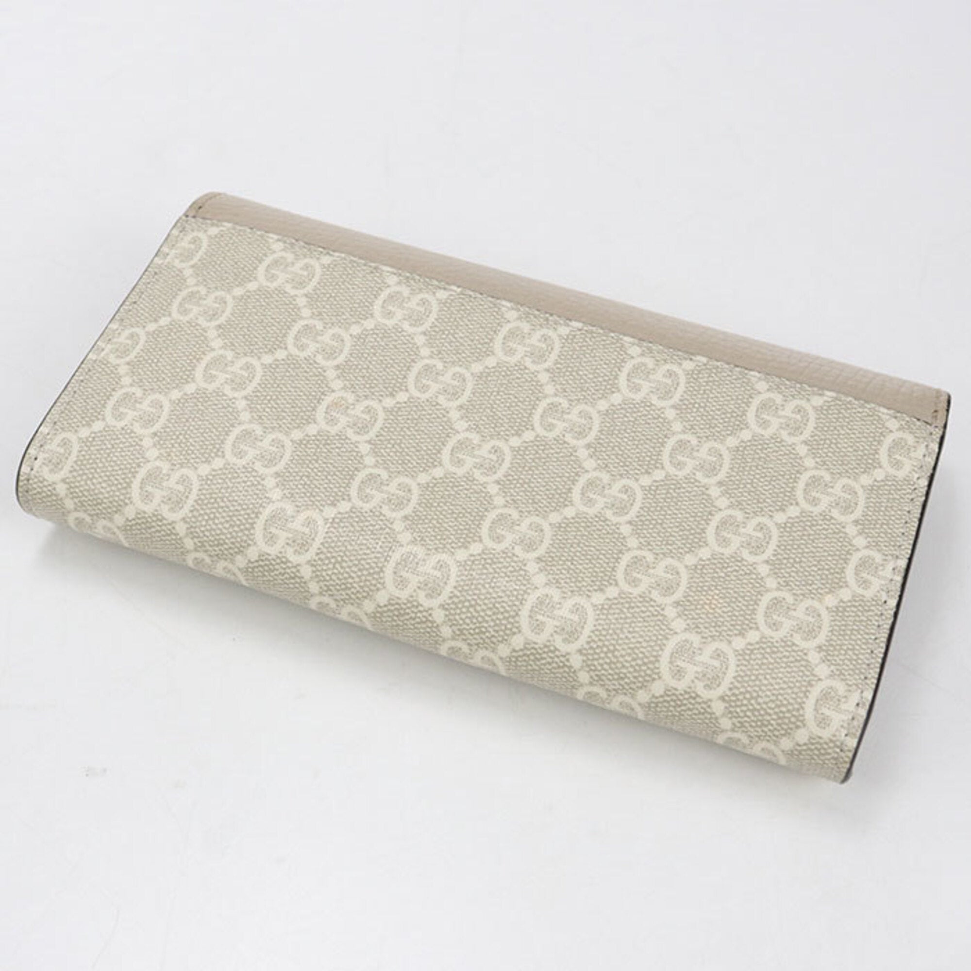 Gucci Beige Gg Supreme Long Wallet (Bi-Fold) (Pre-Owned)