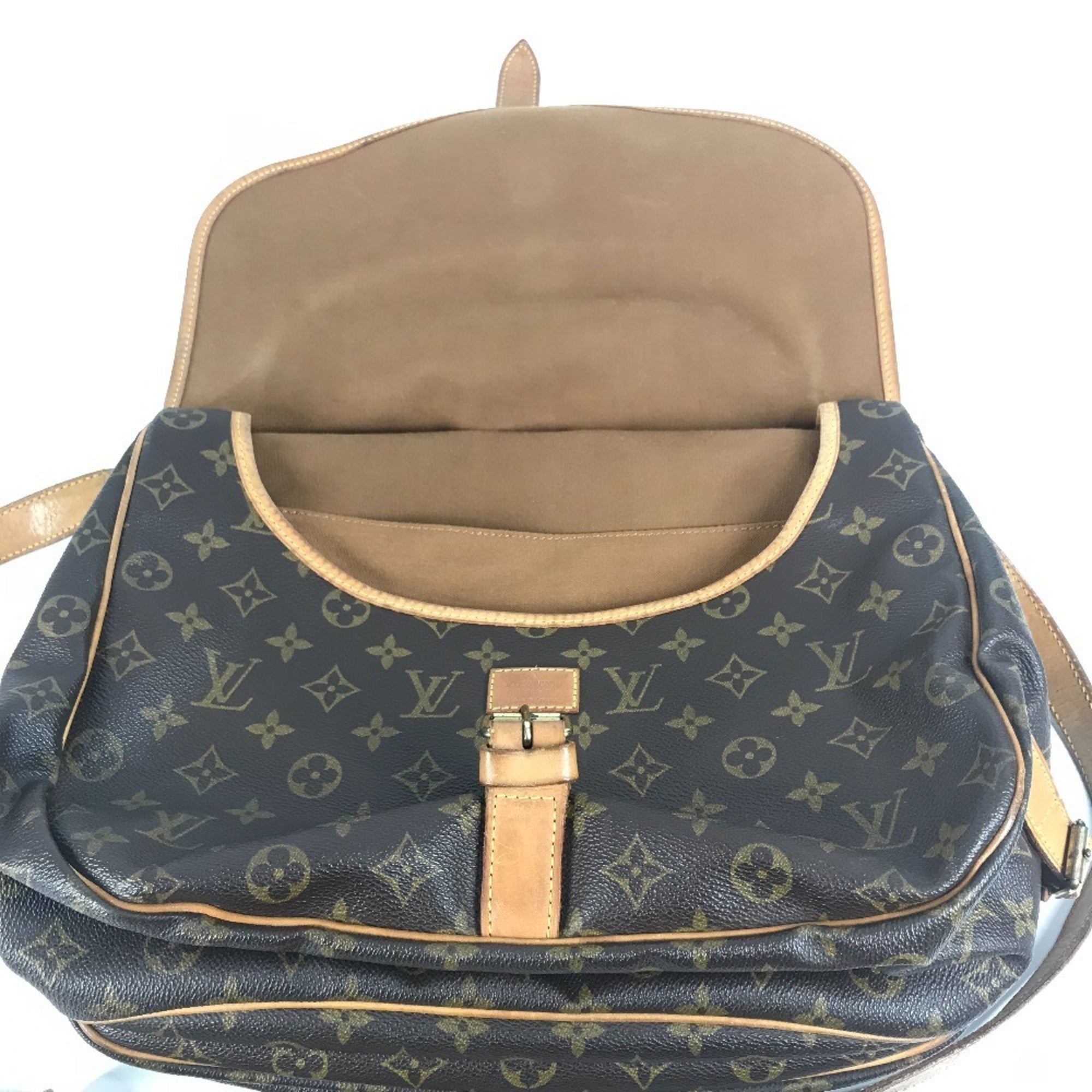 Louis Vuitton Brown Monogram Canvas Shoulder Bag (Pre-Owned)