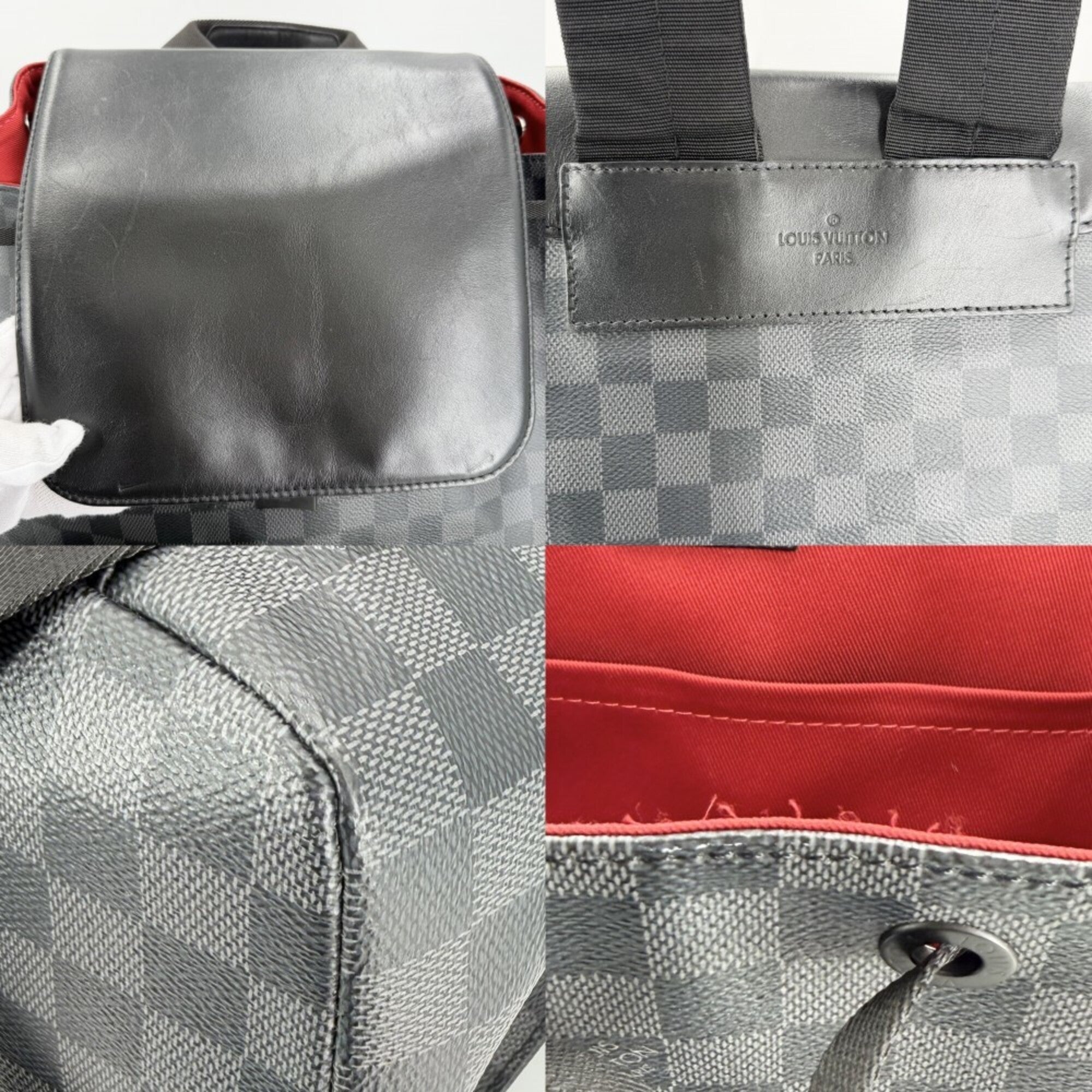 Louis Vuitton Black Damier Graphite Backpack (Pre-Owned)