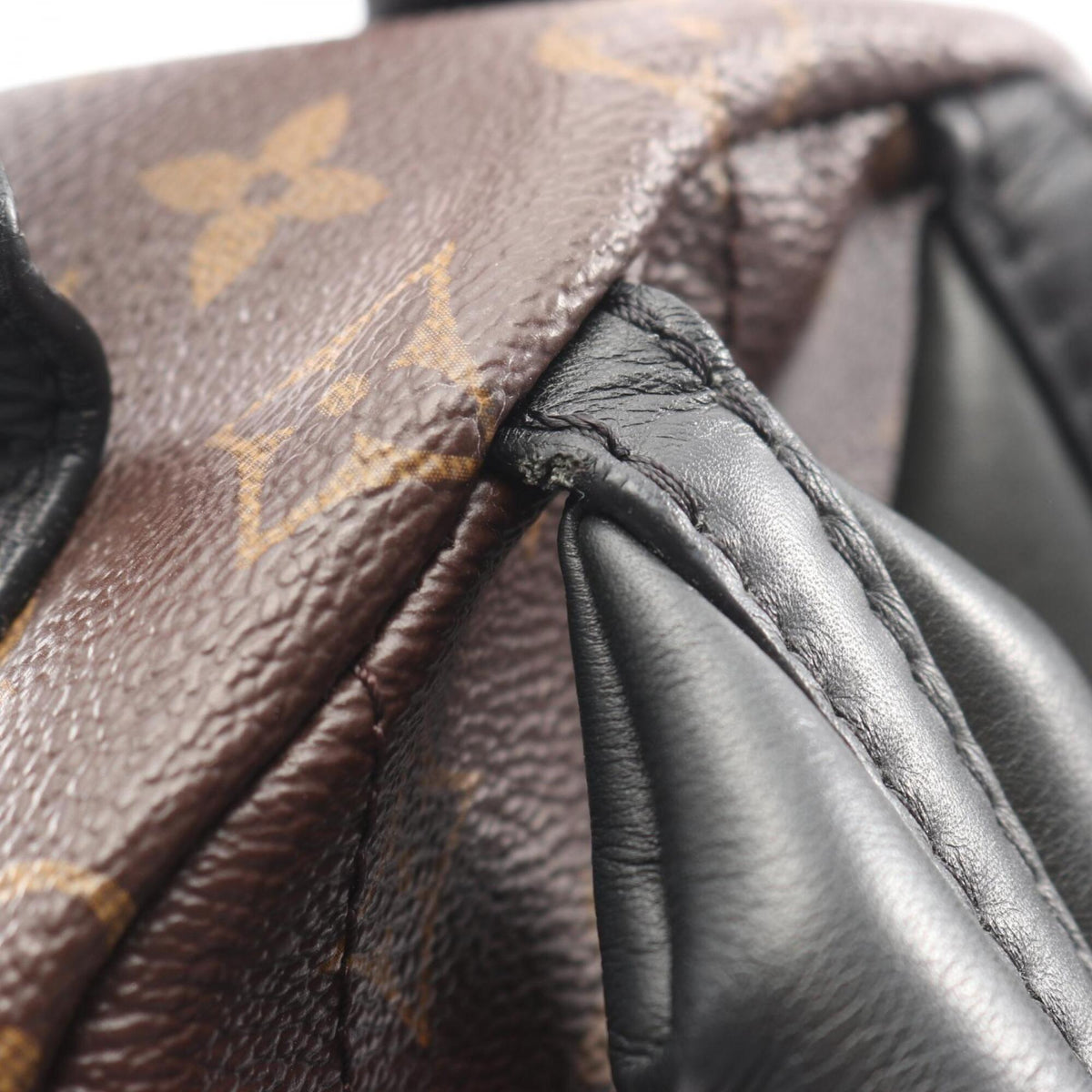 Louis Vuitton Black Brown Coated Canvas Leather Backpack Handbag (Pre-Owned)