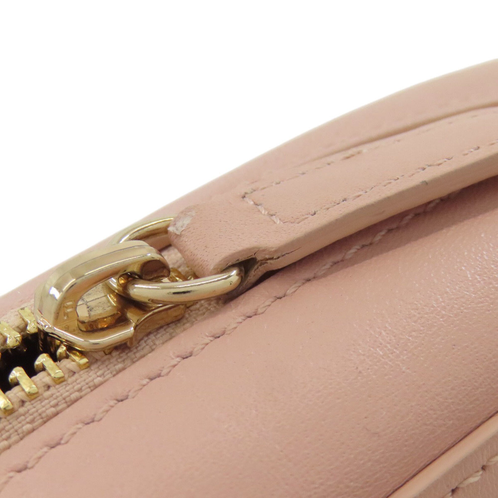 Versace Pink Leather Shoulder Bag (Pre-Owned)